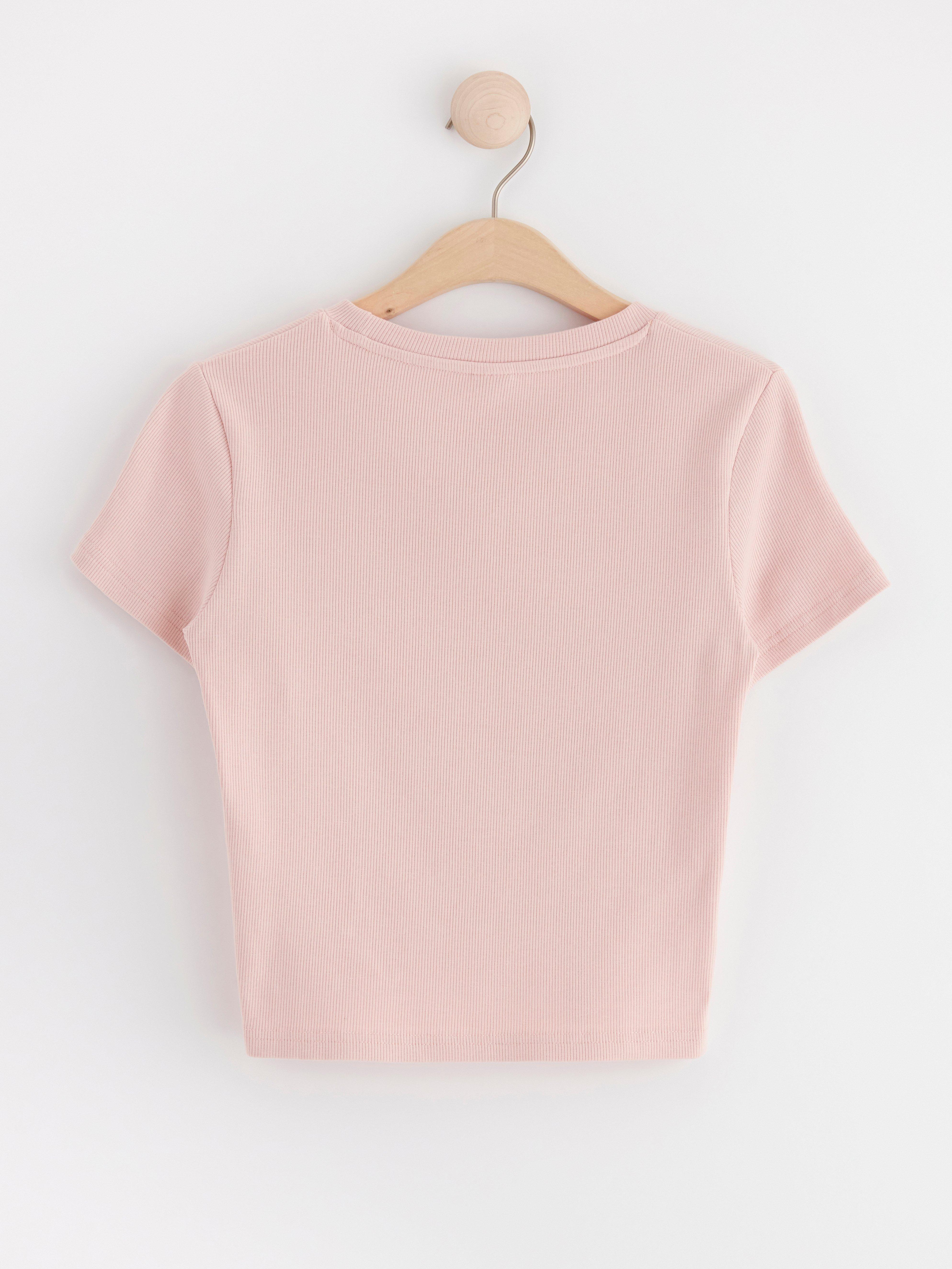 Ribbed cropped top Light Dusty Pink