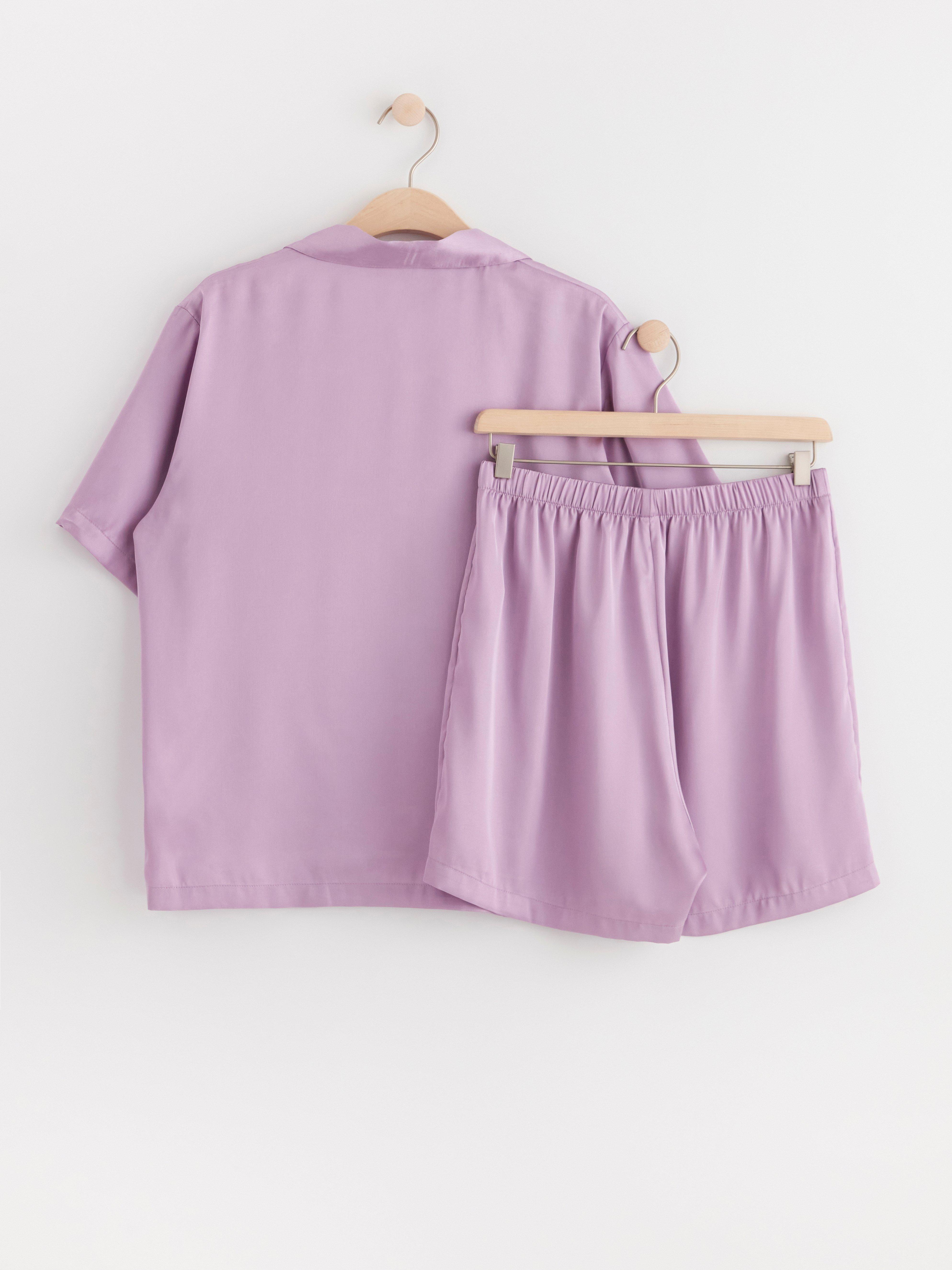 Pyjama set in satin Light Lilac
