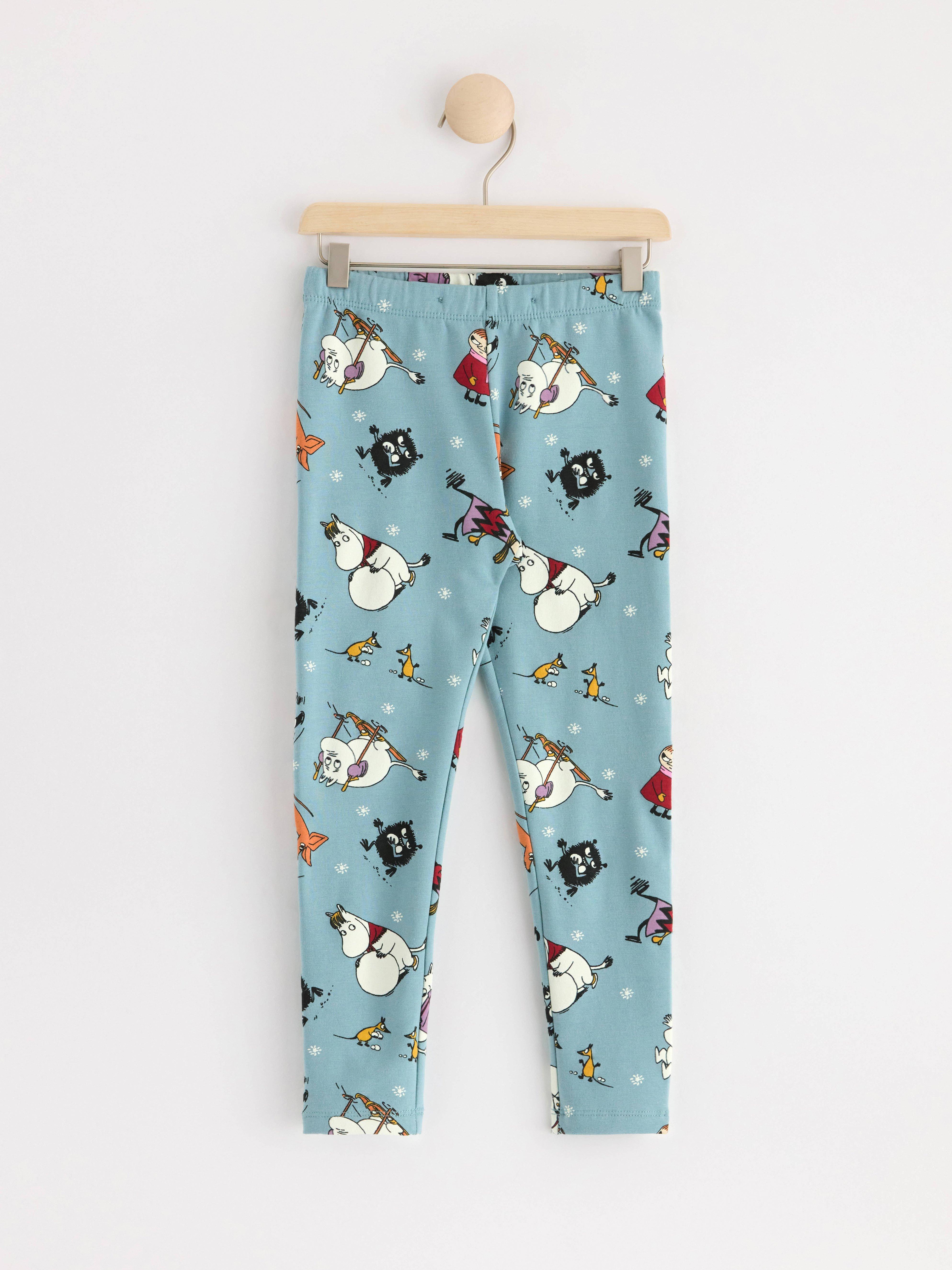 Leggings with Moomin Light Dusty Blue