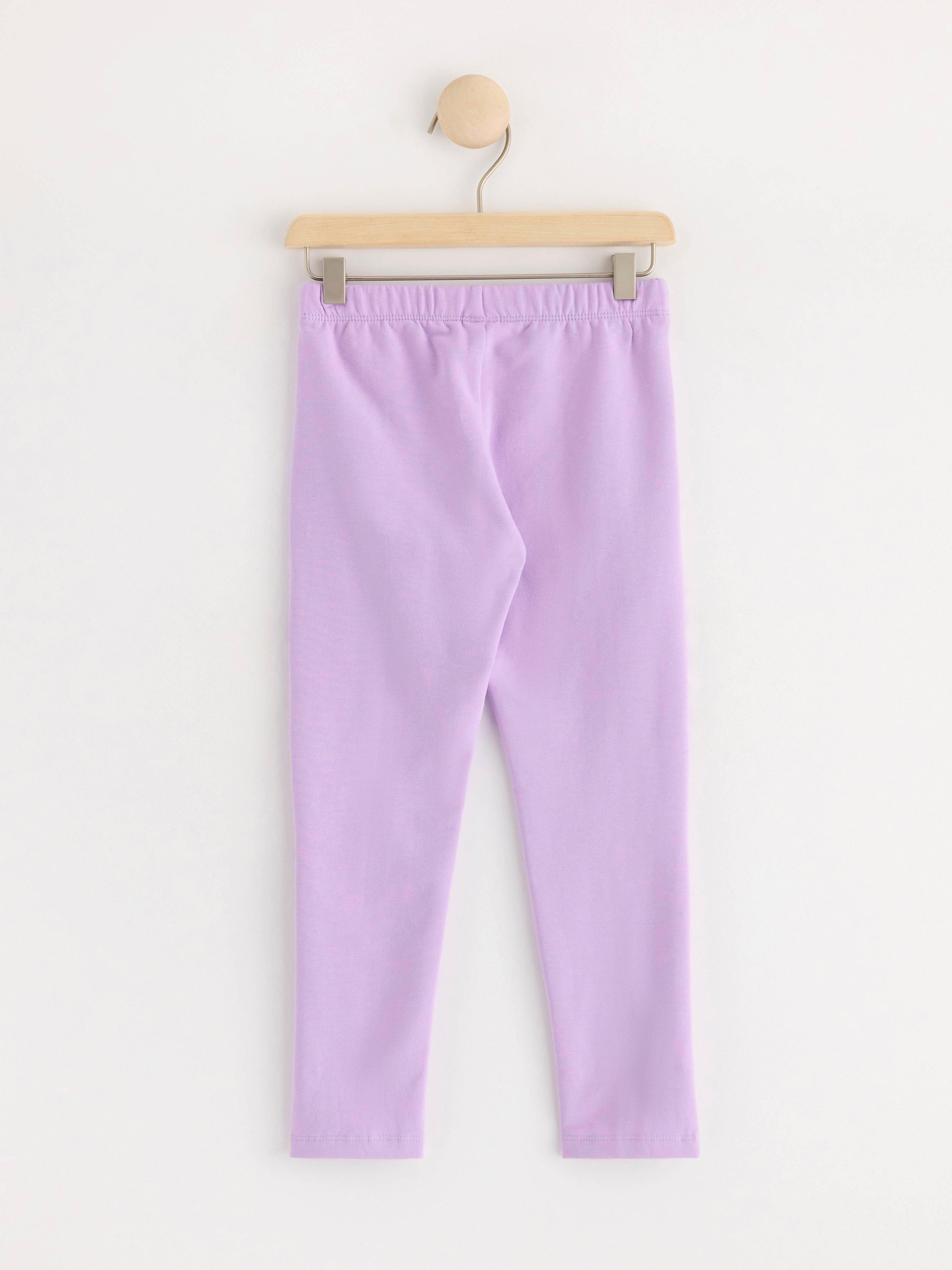 Leggings with applique Light Lilac