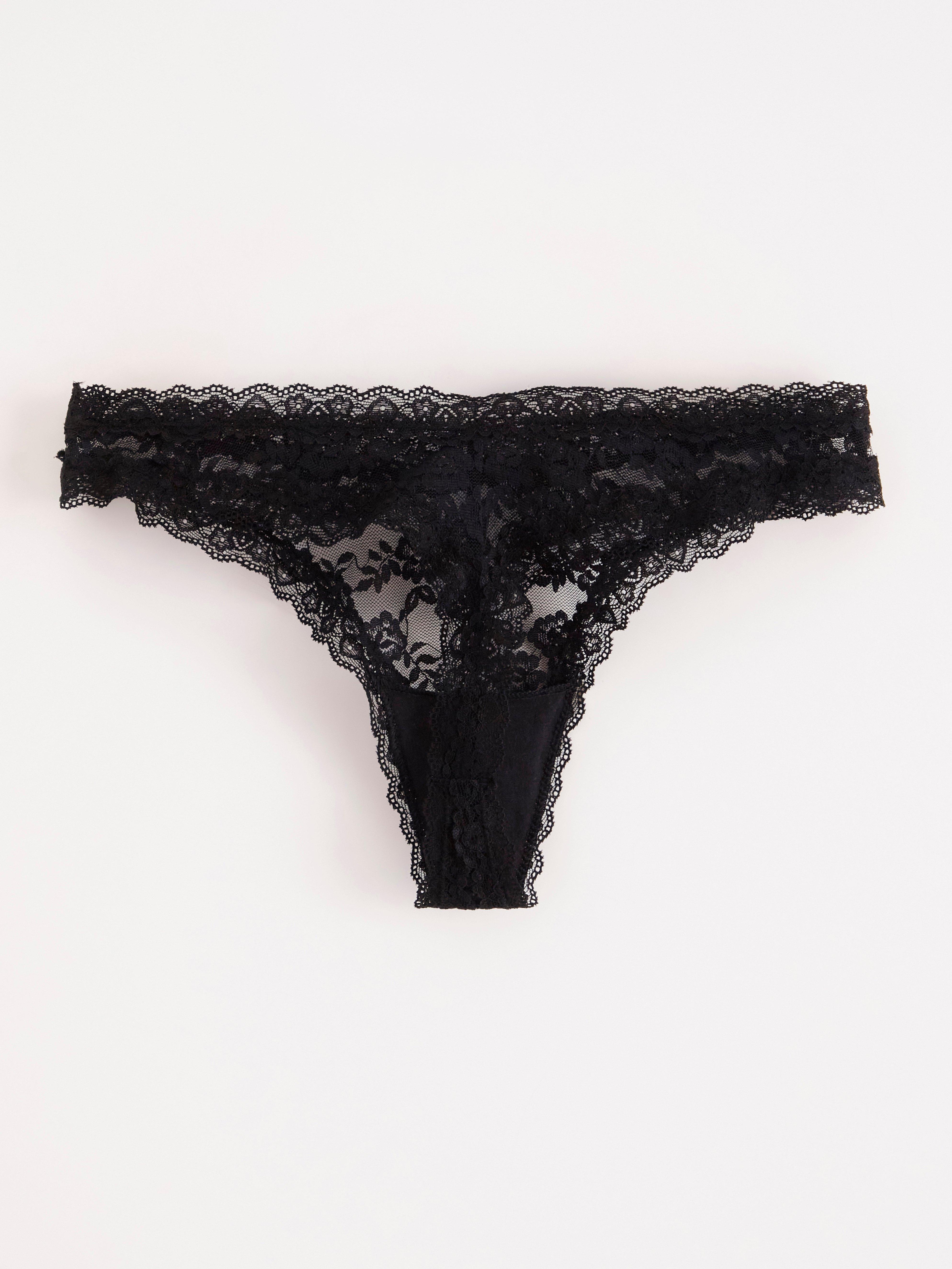 Thong low waist Black