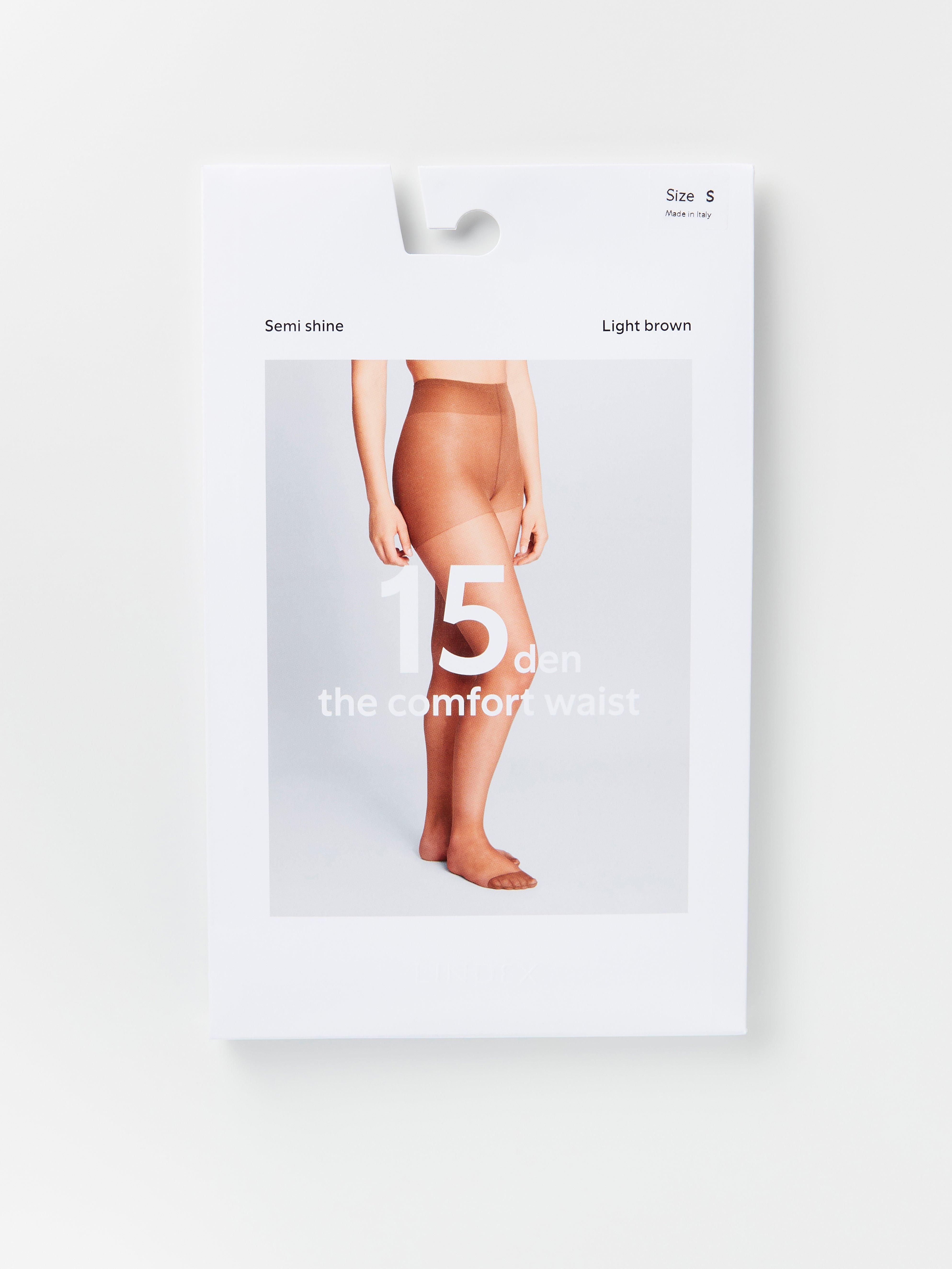 Comfort waist semi shine tights 15 denier Light Brown
