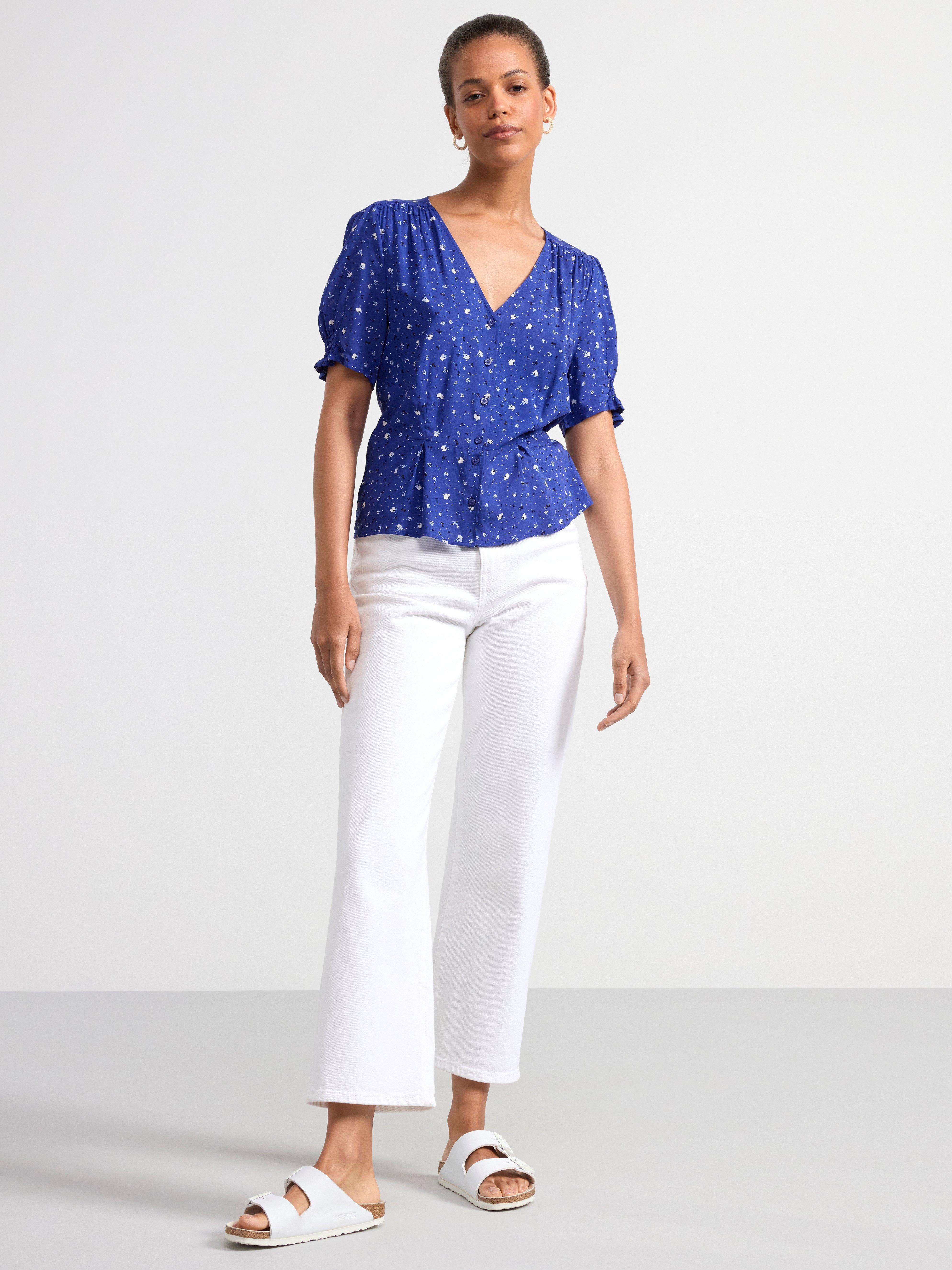 Short sleeve blouse Blue