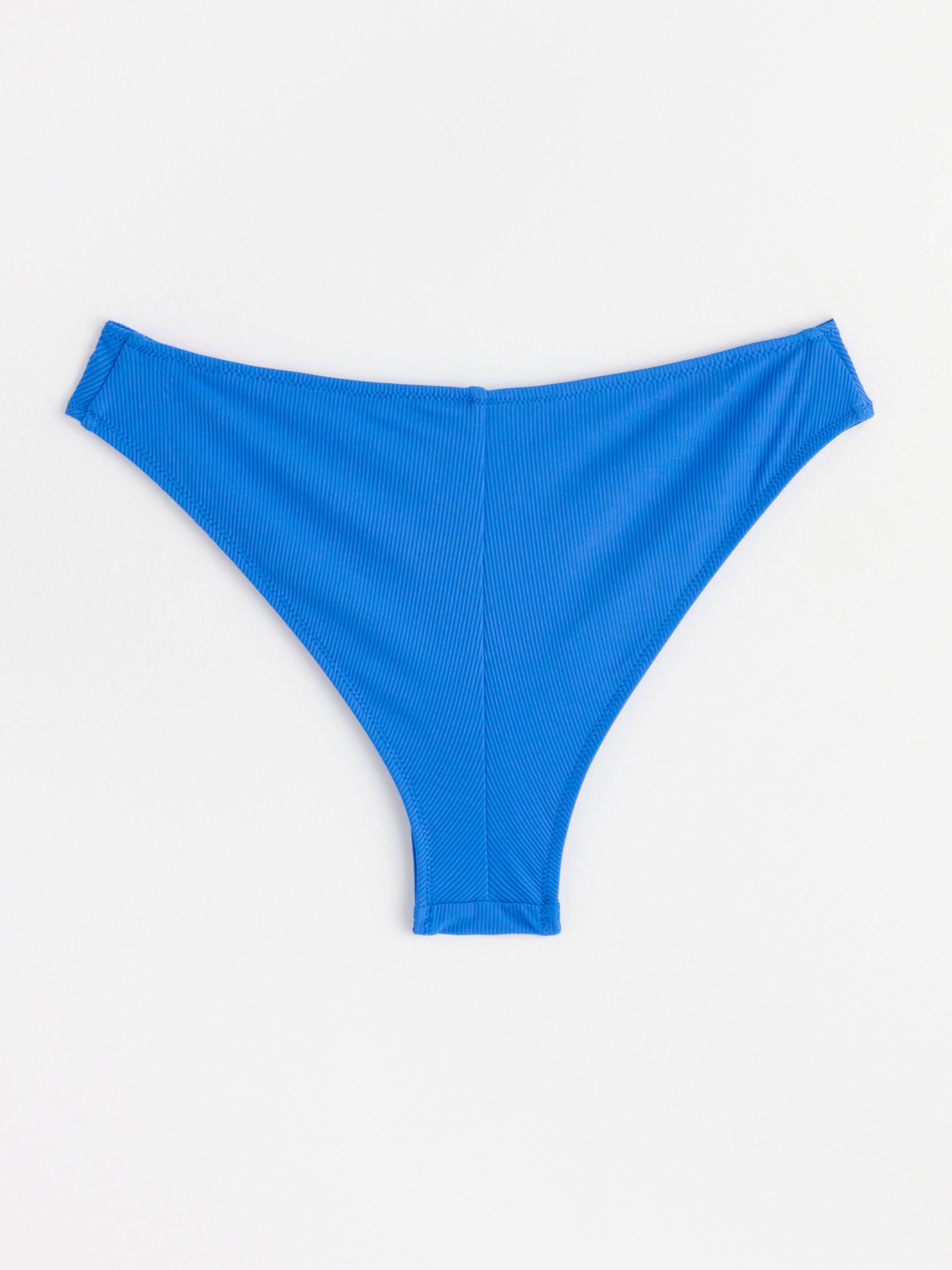 Ribbed brazilian bikini bottoms Blue
