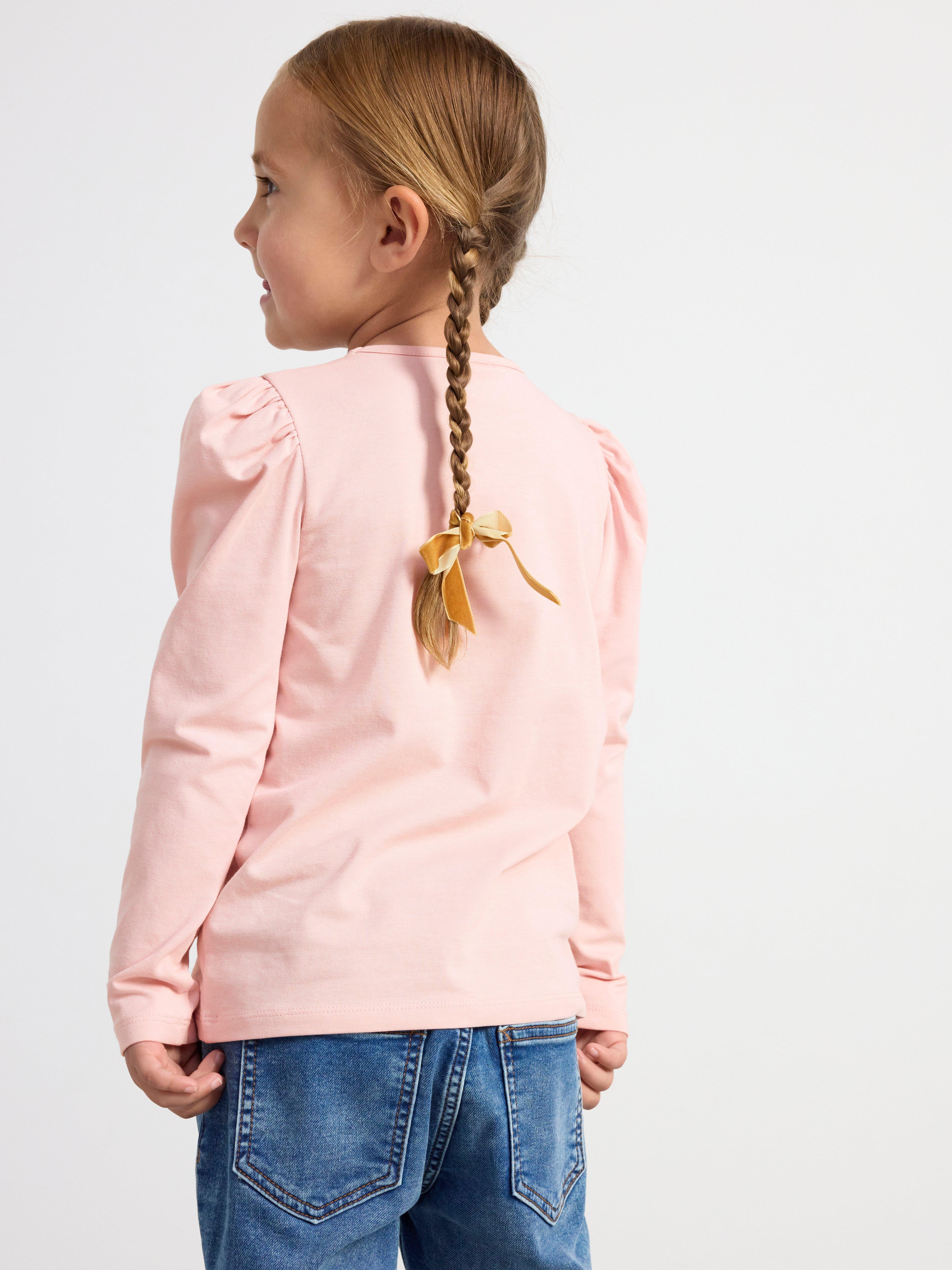 Long sleeve top with animal application Light Dusty Pink