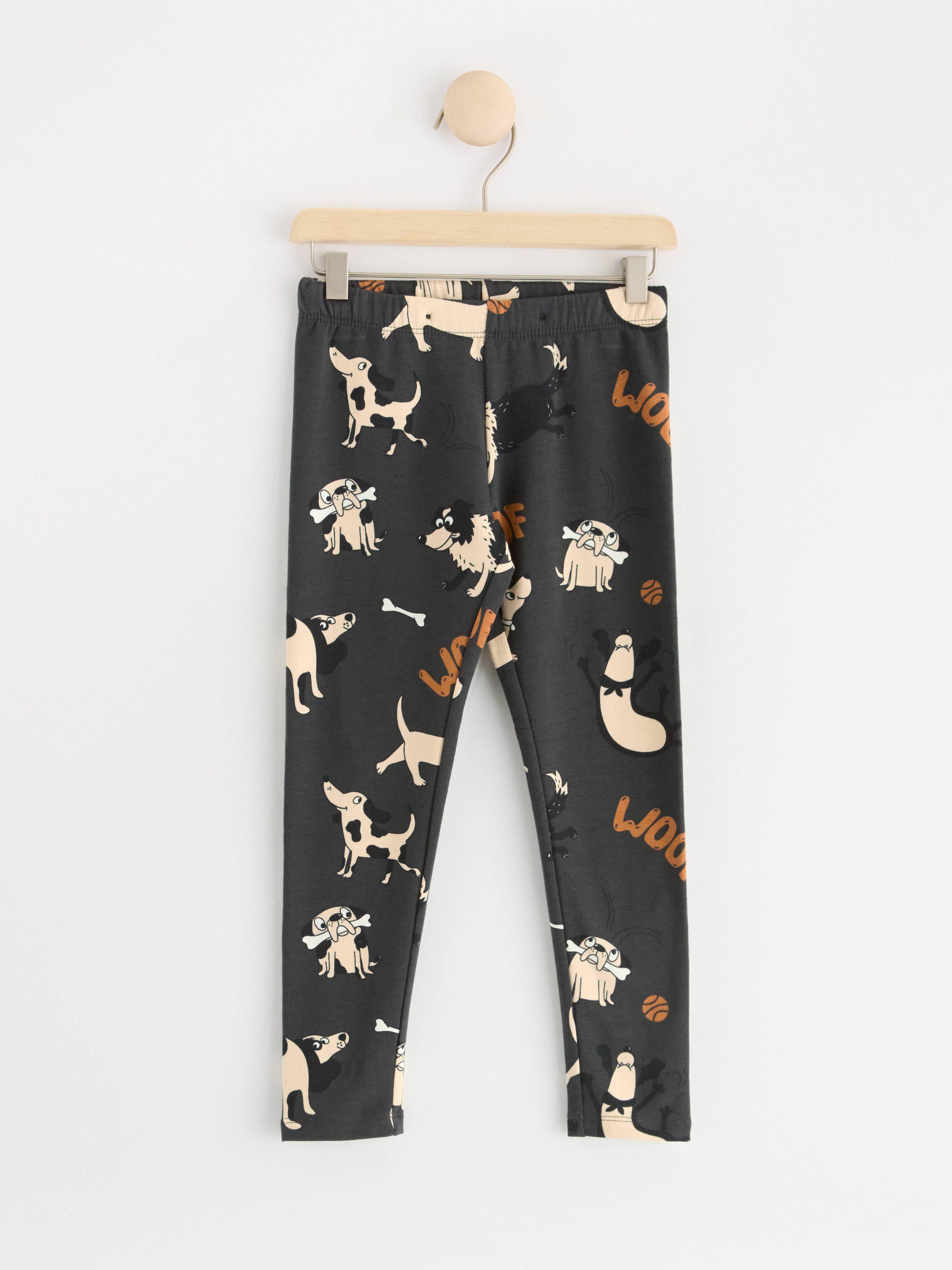 Leggings with dogs Offblack