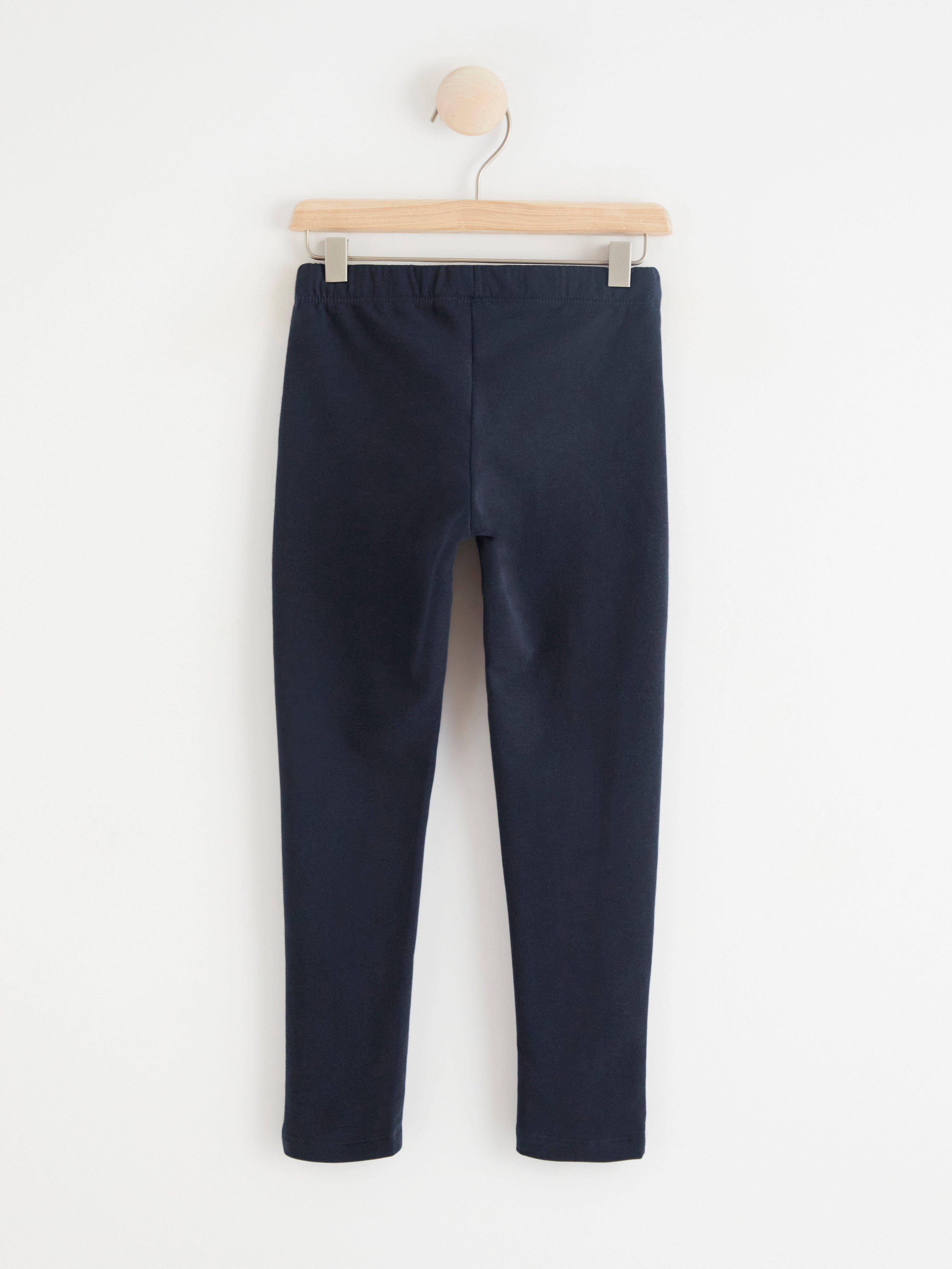 Extra durable leggings with brushed inside Dark Navy