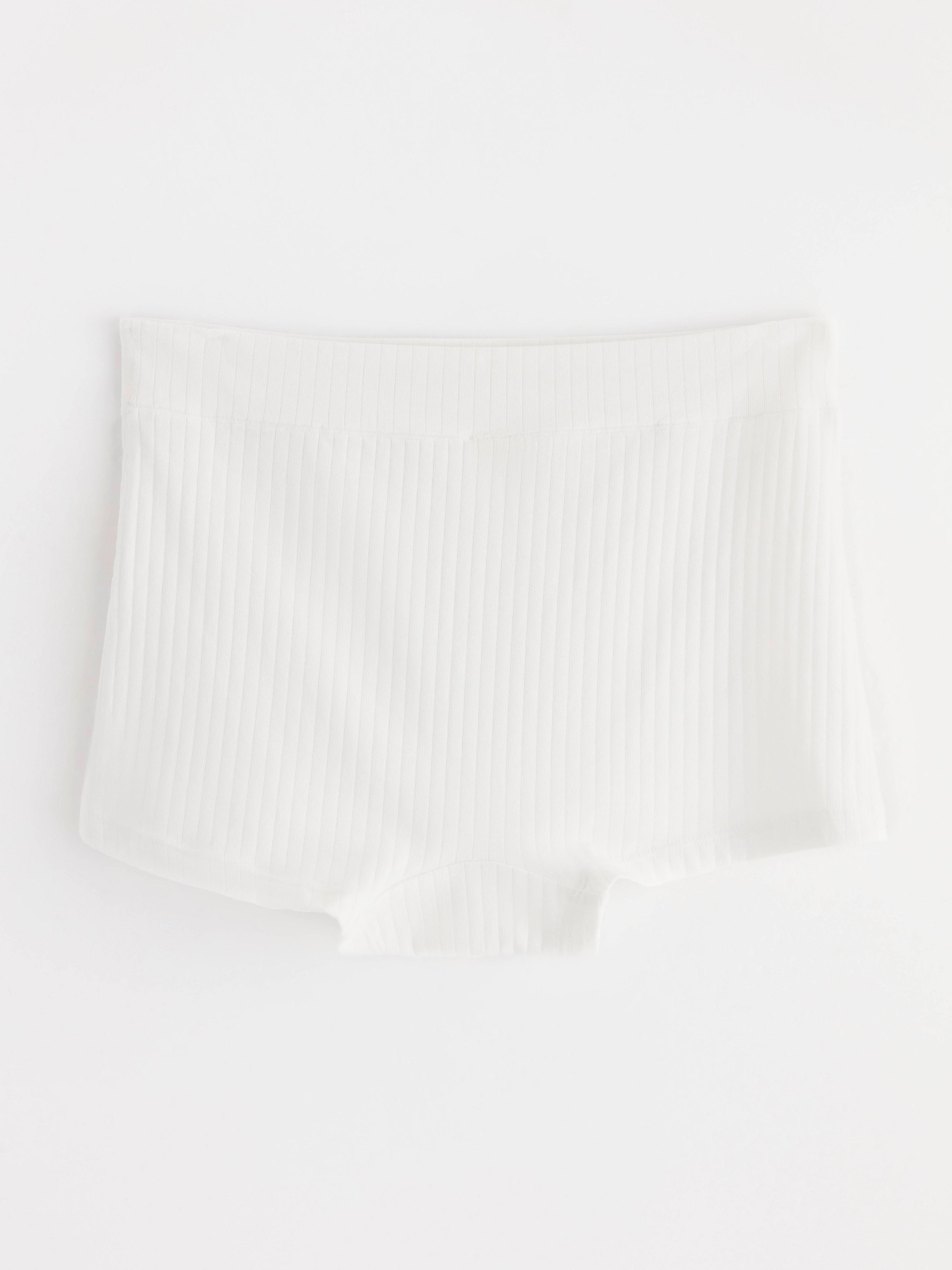 Boxer brief with midi waist White