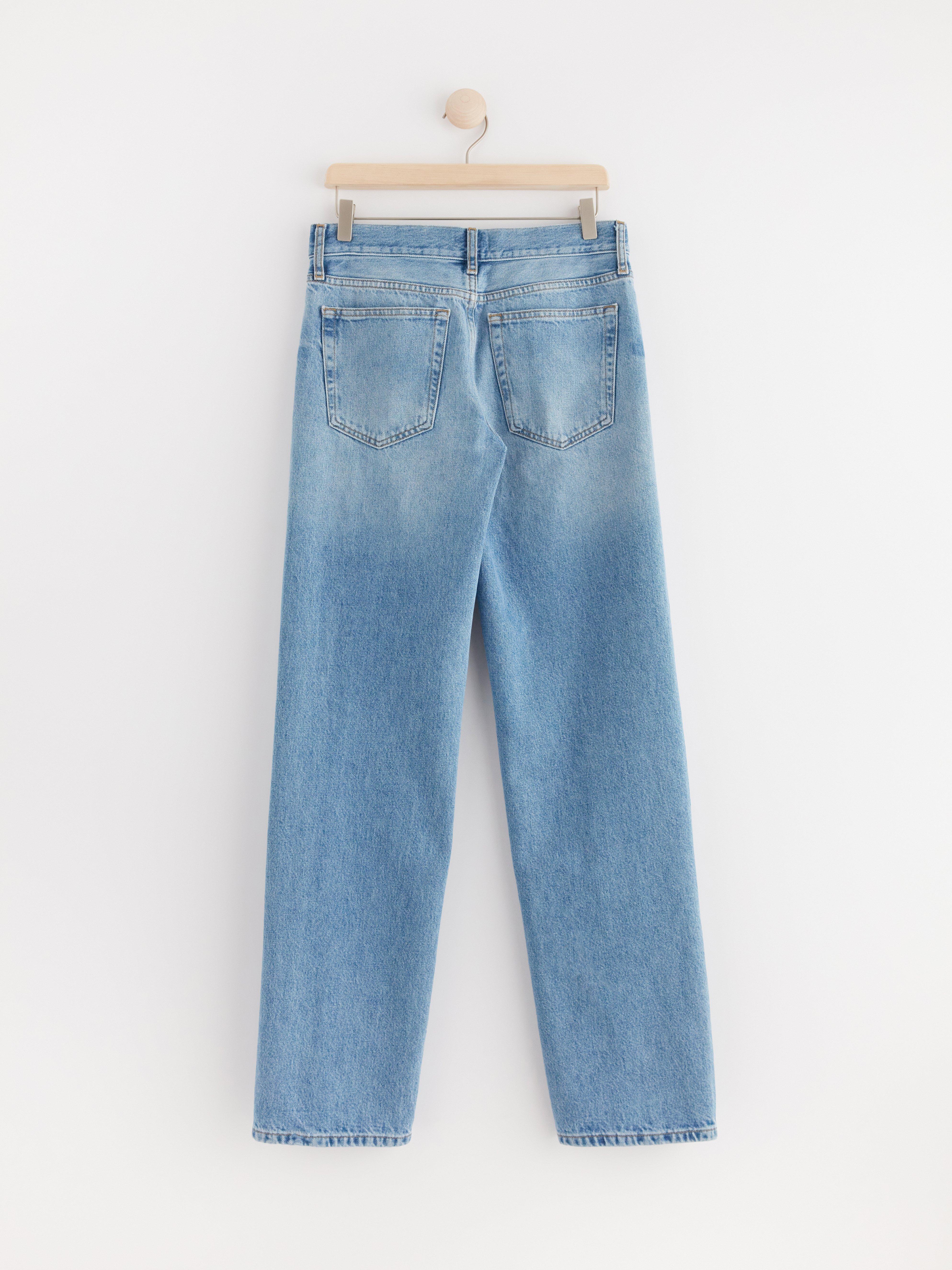 SIA Straight regular waist jeans with extra long legs Denim blue