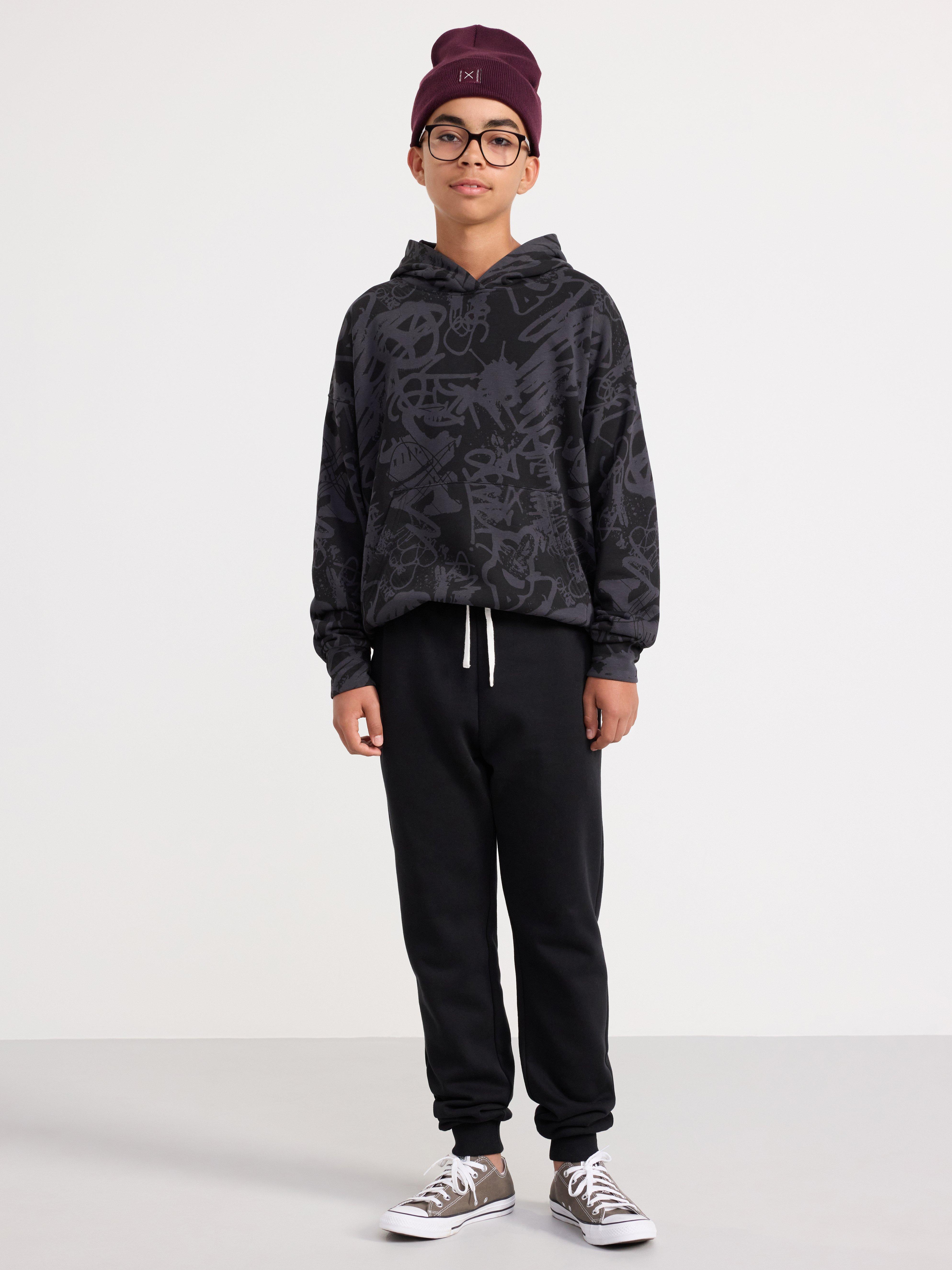 Joggers with brushed inside Black