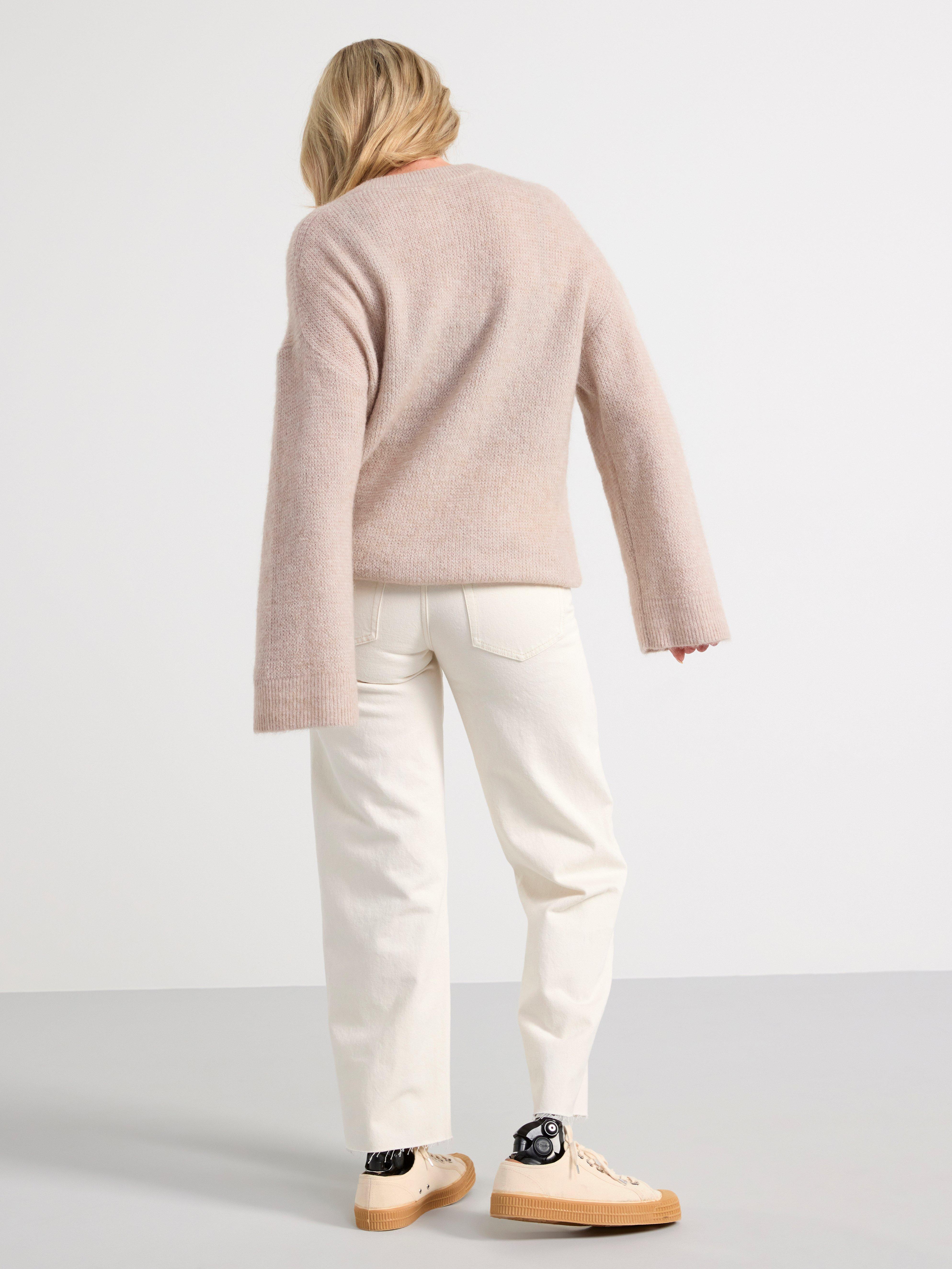 Jumper in wool blend Beige Melange