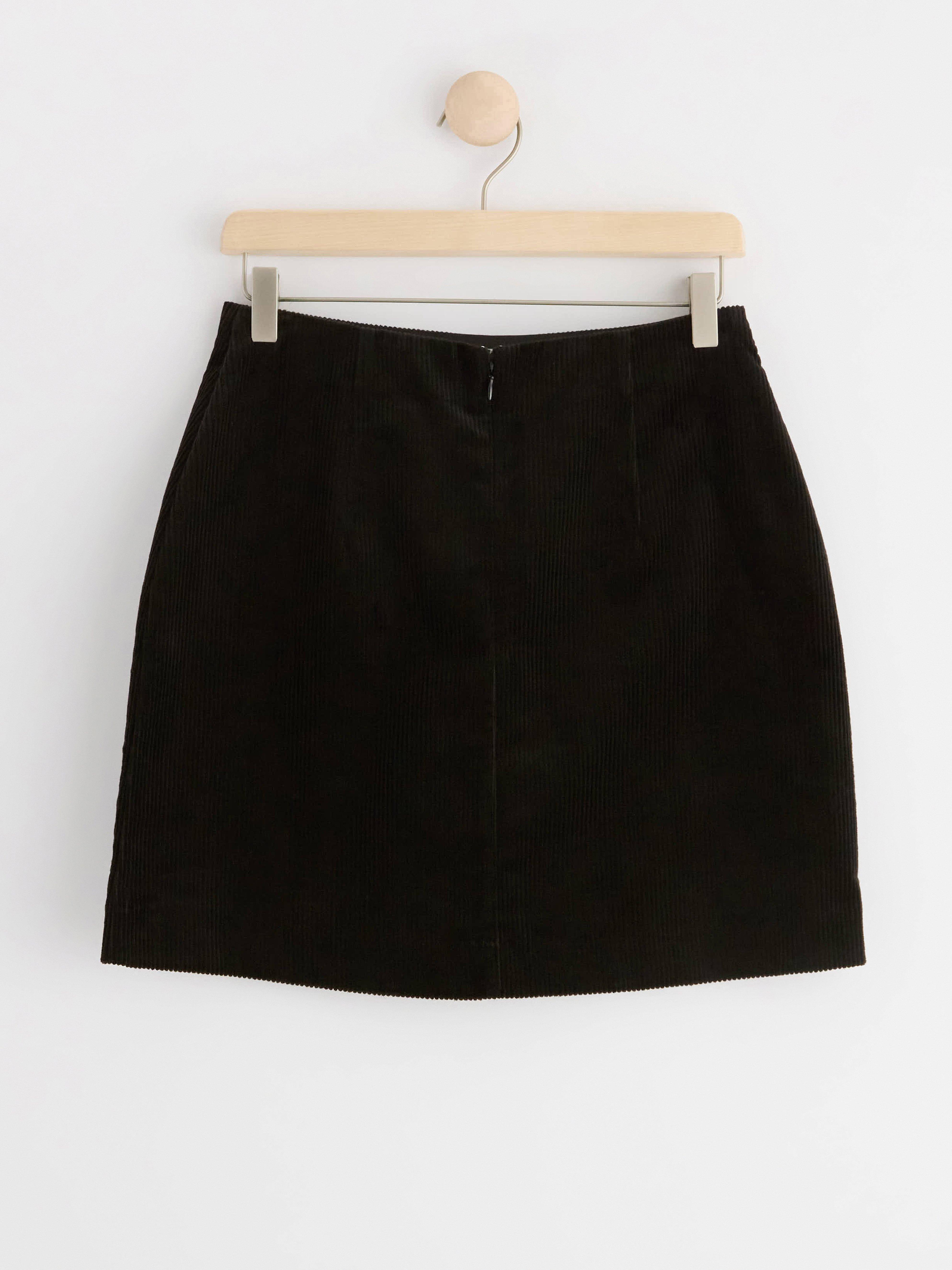 Mini skirt in corduroy Black