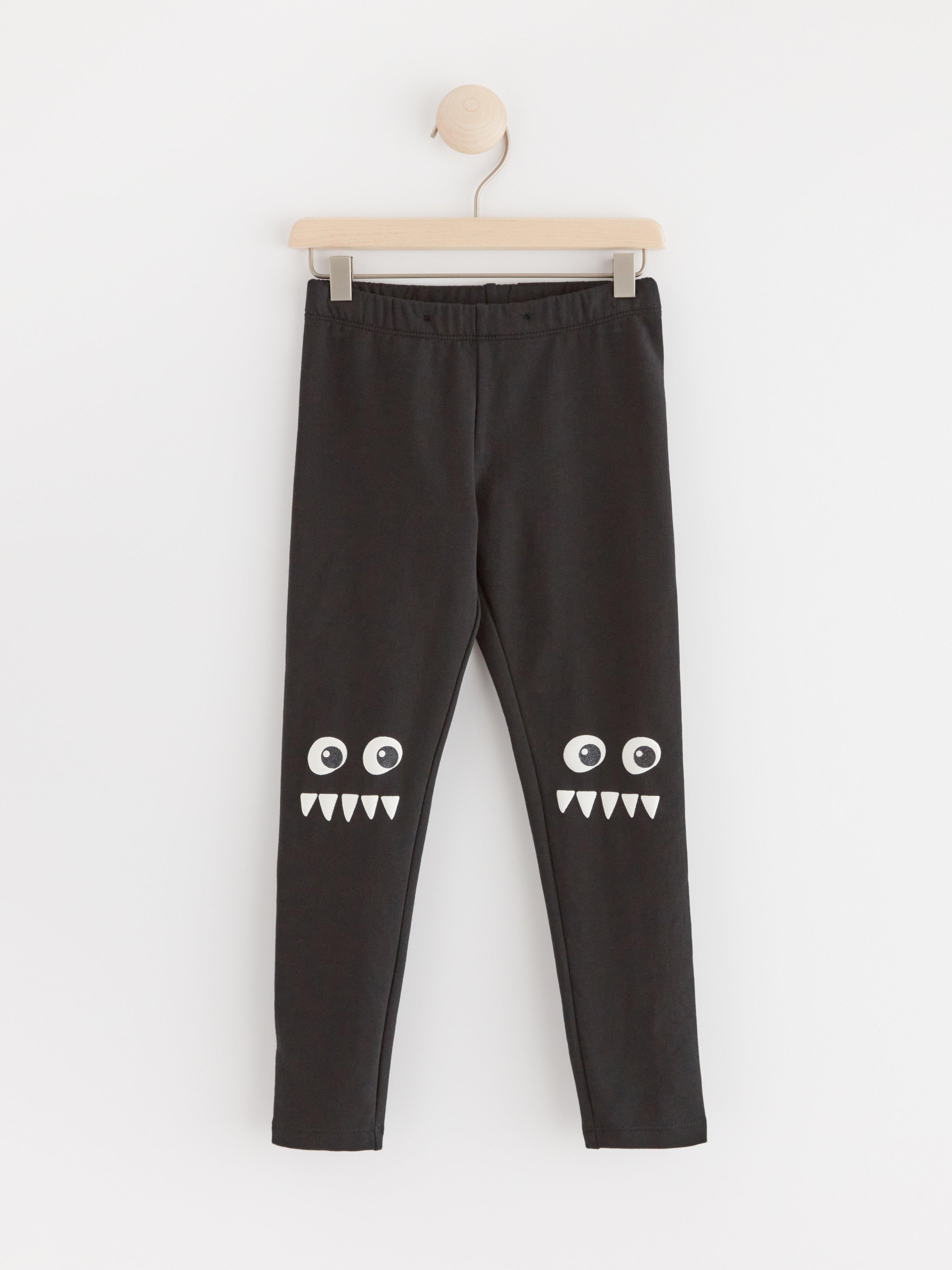 Leggings with brushed inside Black