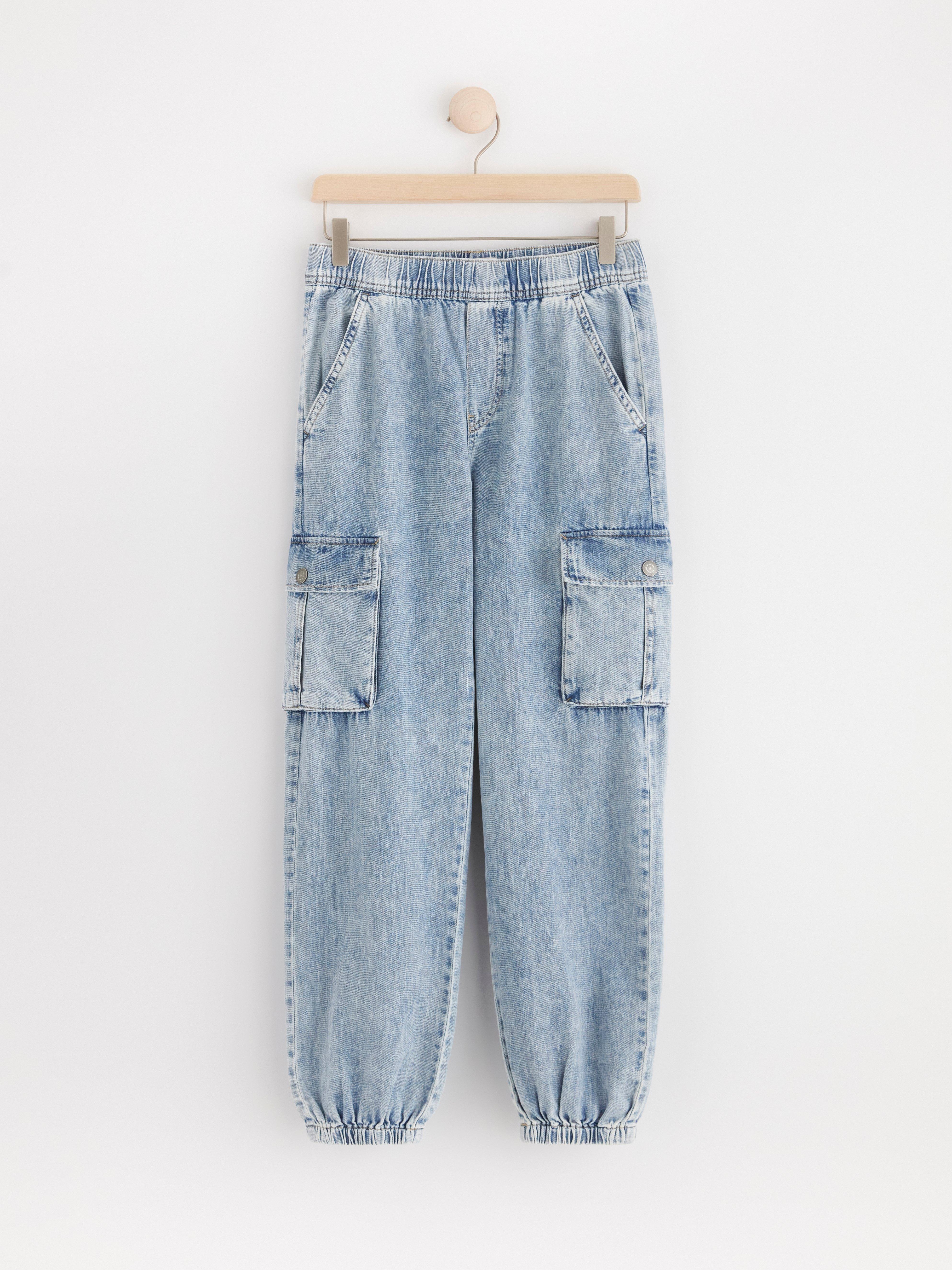 VILGOT Denim cargo trousers Light denim