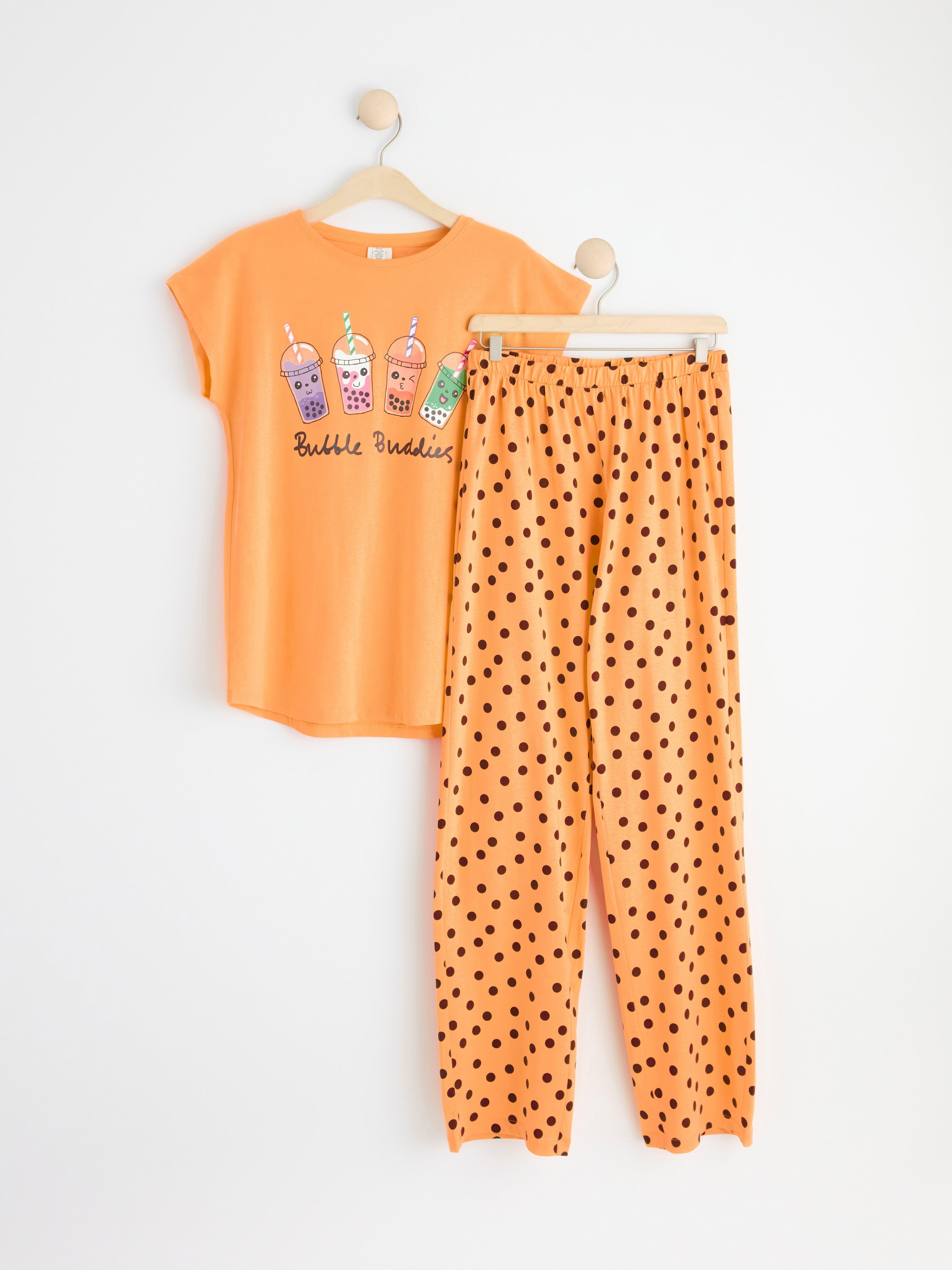Pyjama set with t-shirt and trousers Light Dusty Orange