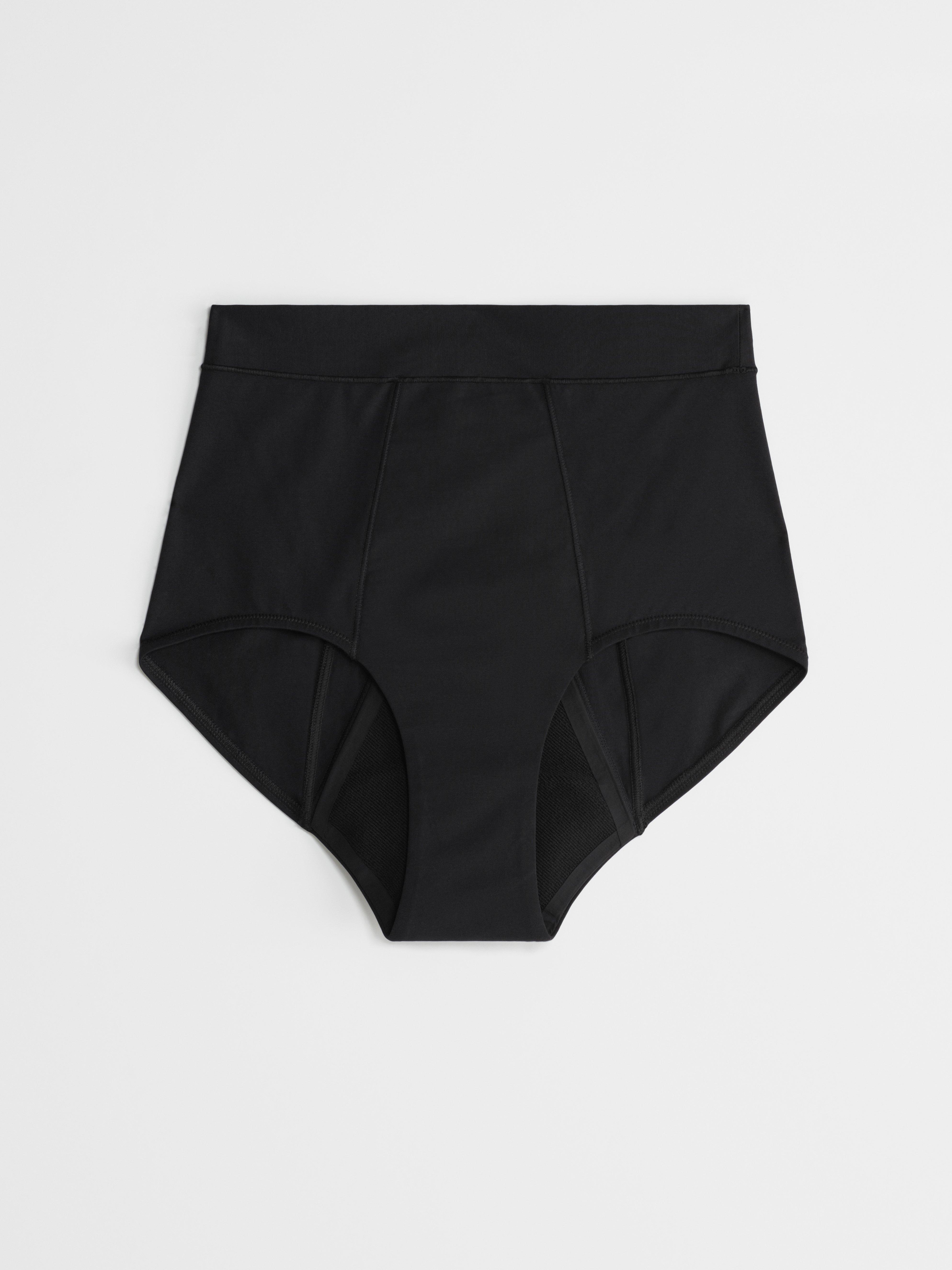 Engineered High Waist Super Period Proof - Period Panty with extended gusset Black