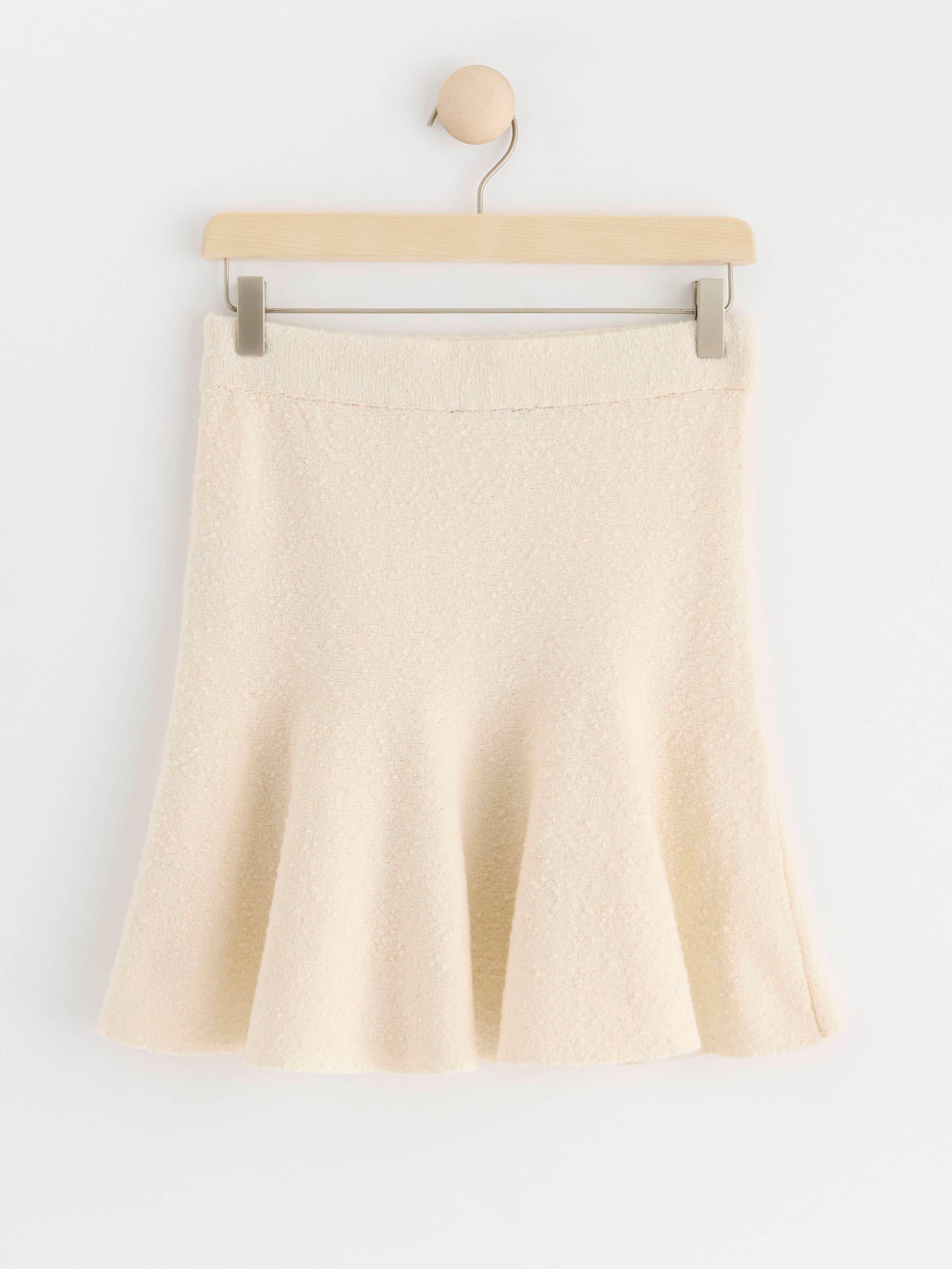 Mini skirt knitted Light Beige