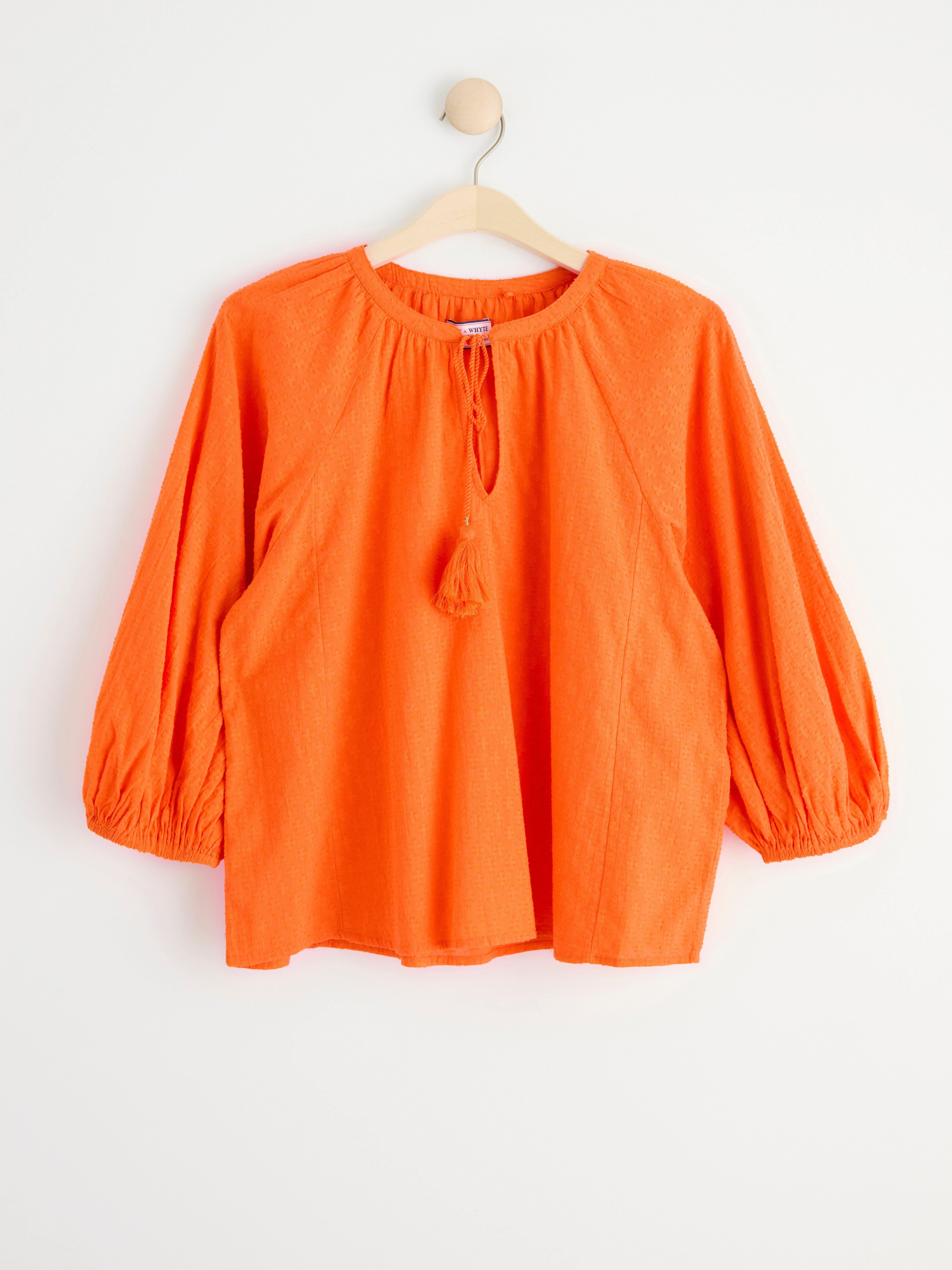 Blouse with tassels Orange