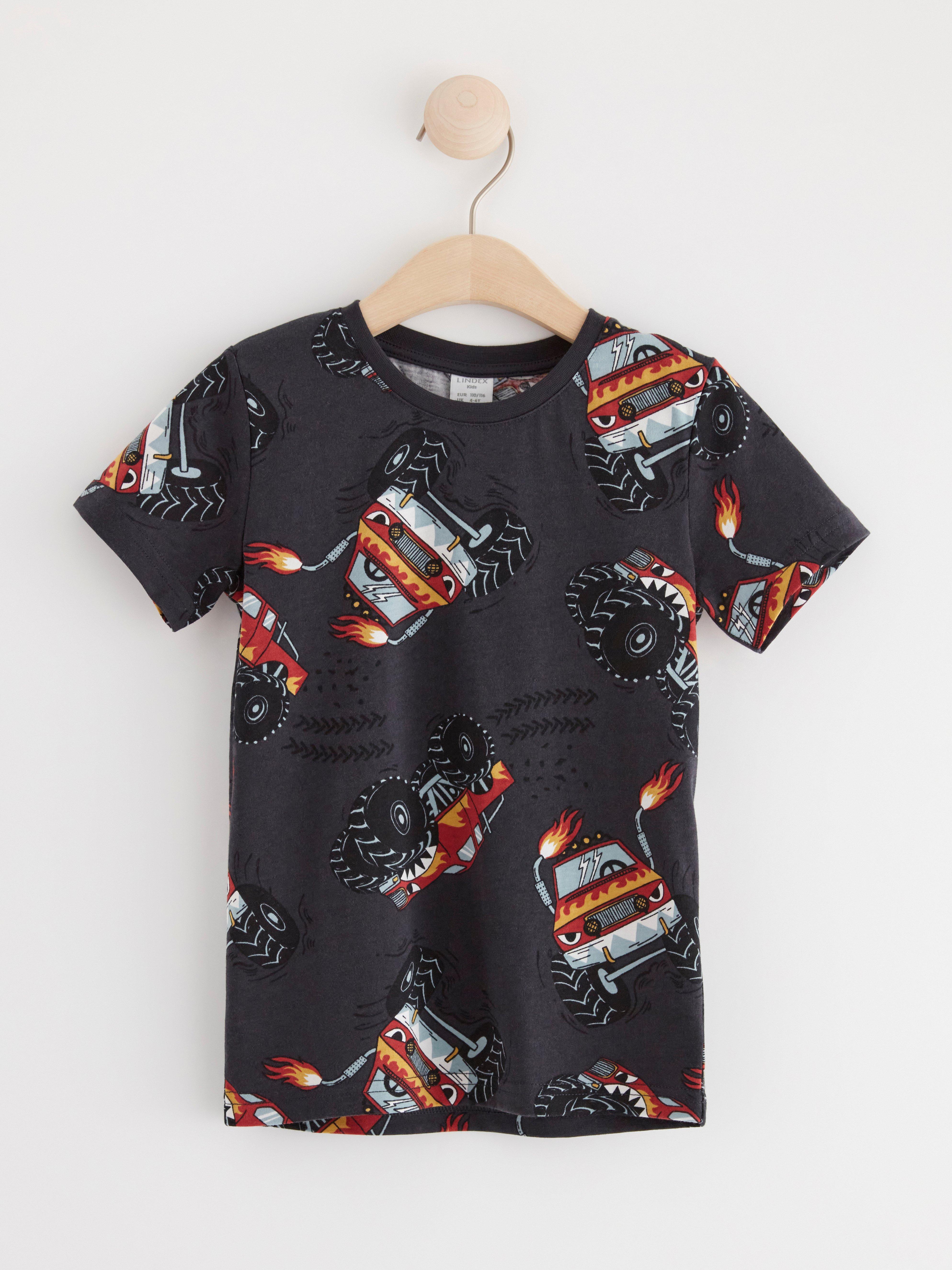 T-shirt with monstertrucks Offblack