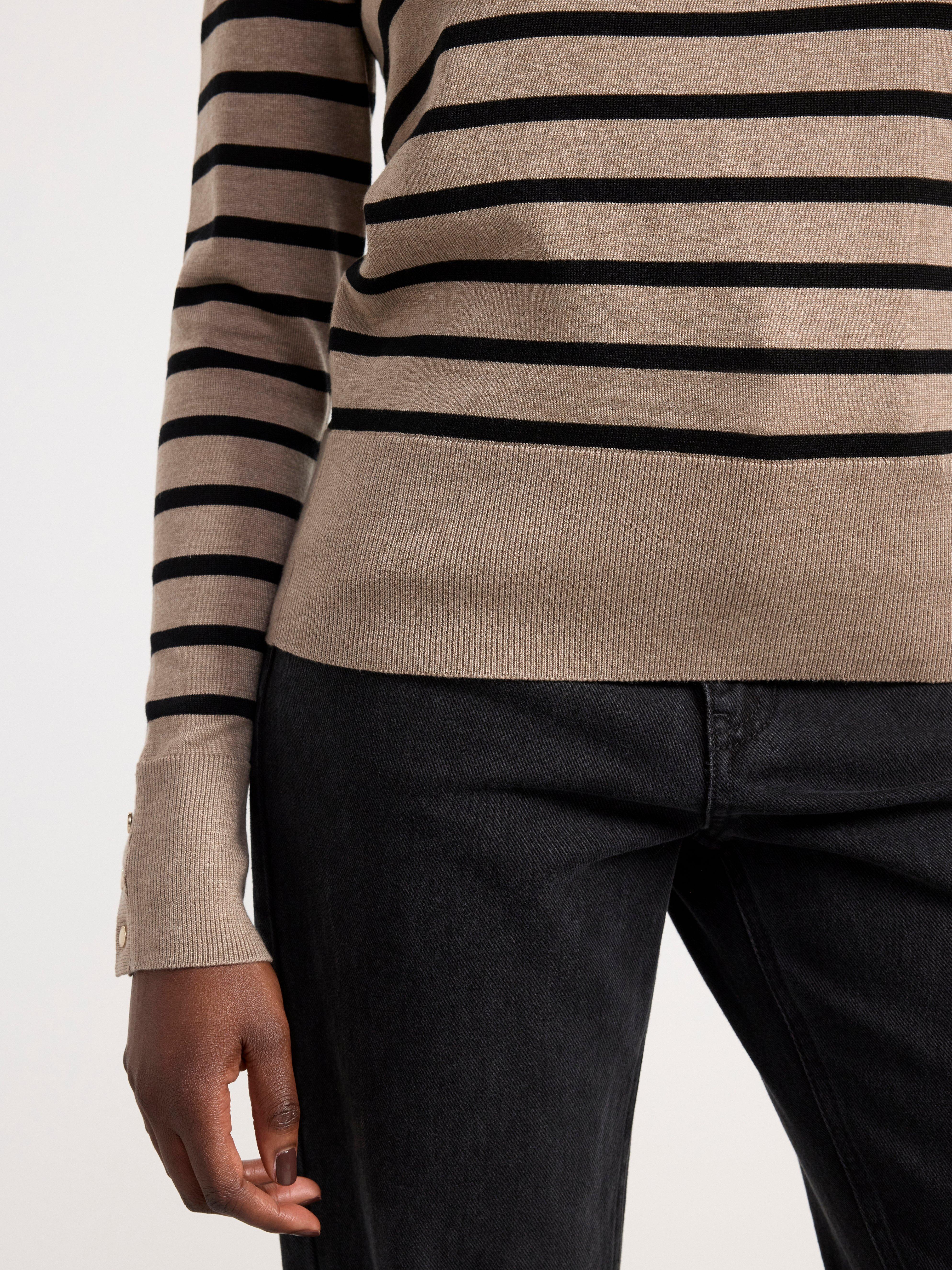 Jumper fine-knitted Light Brown Melange