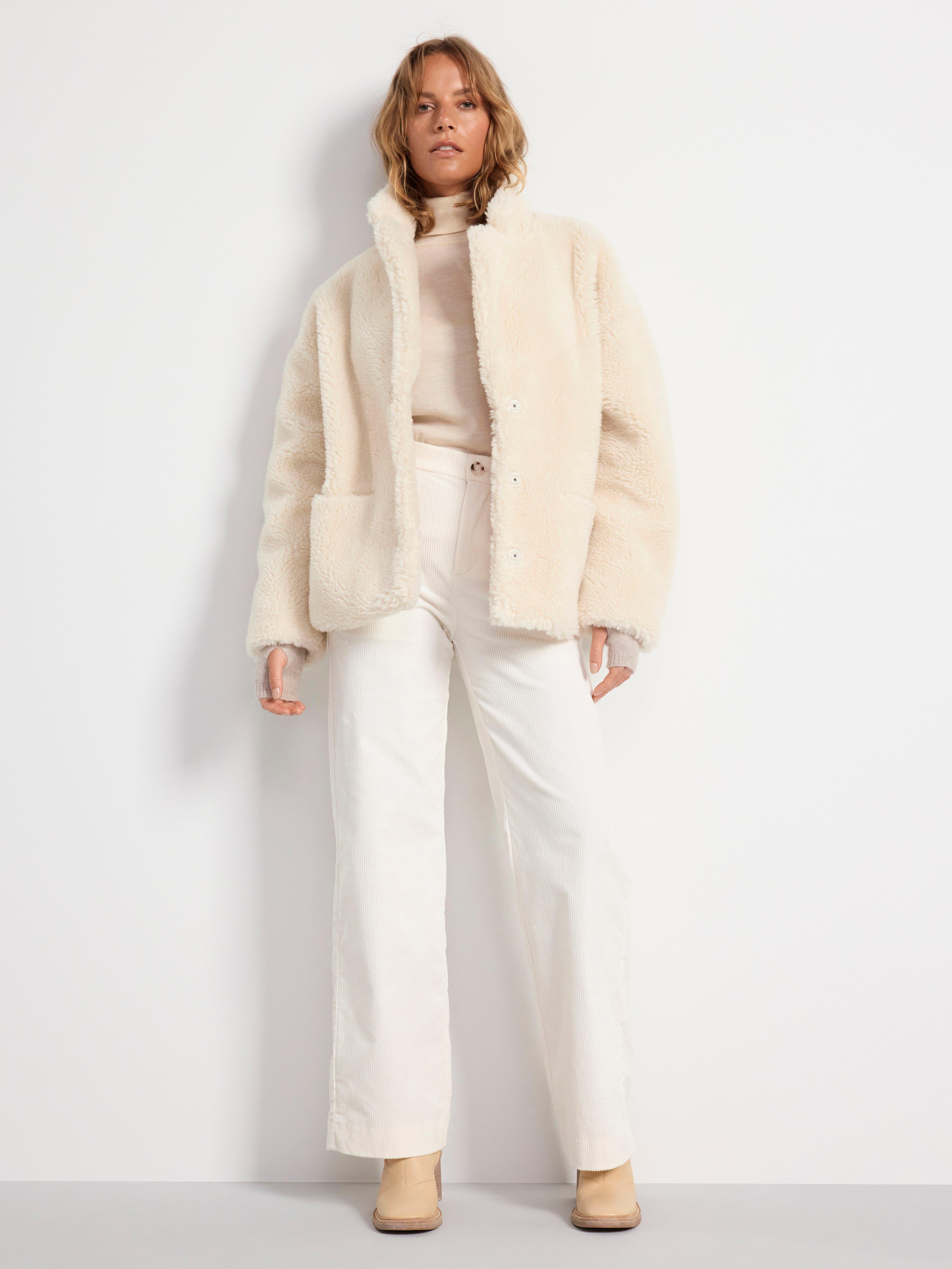 Turtle neck top in merino wool Beige melange