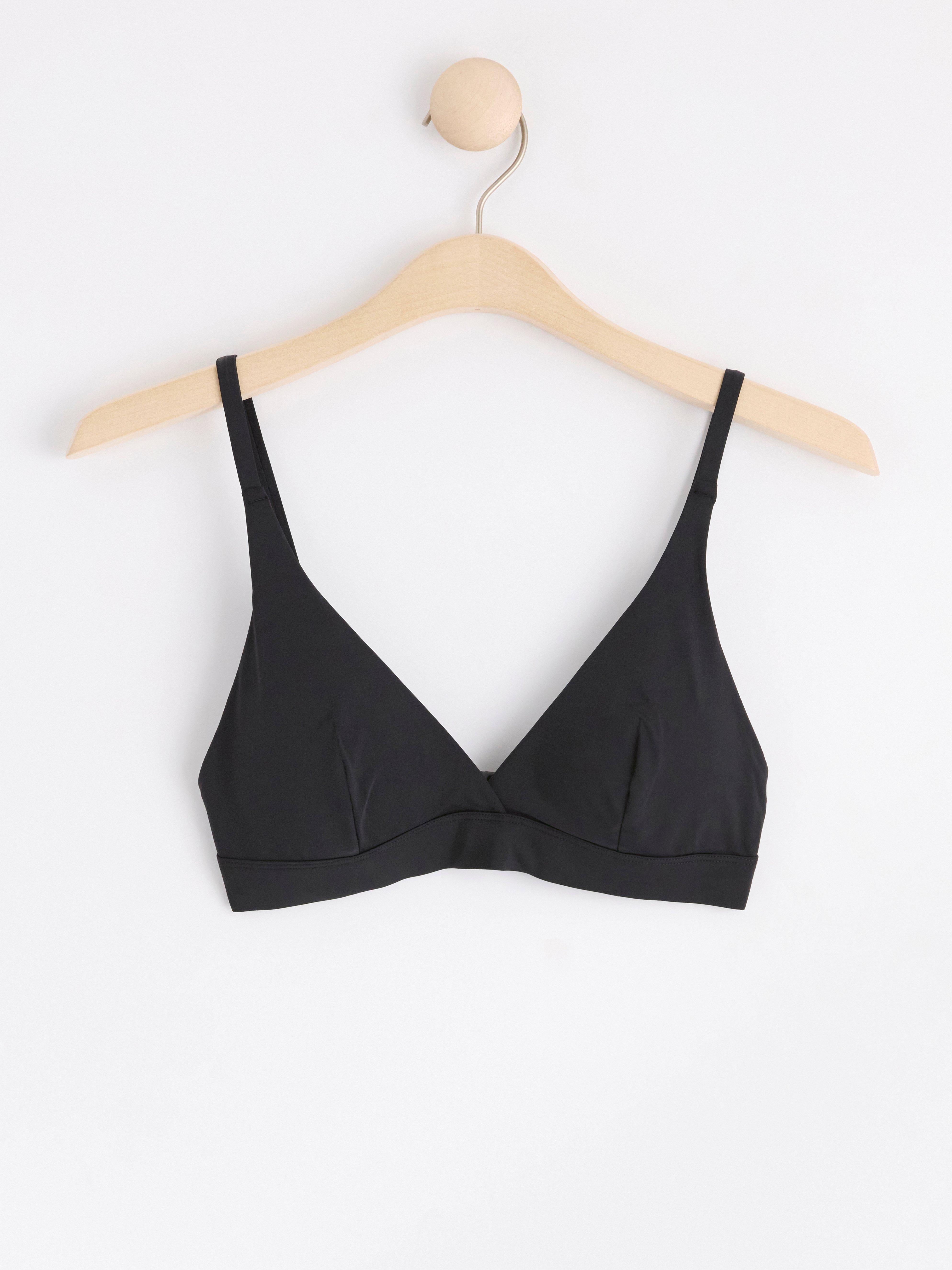 Triangle bikini bra Black