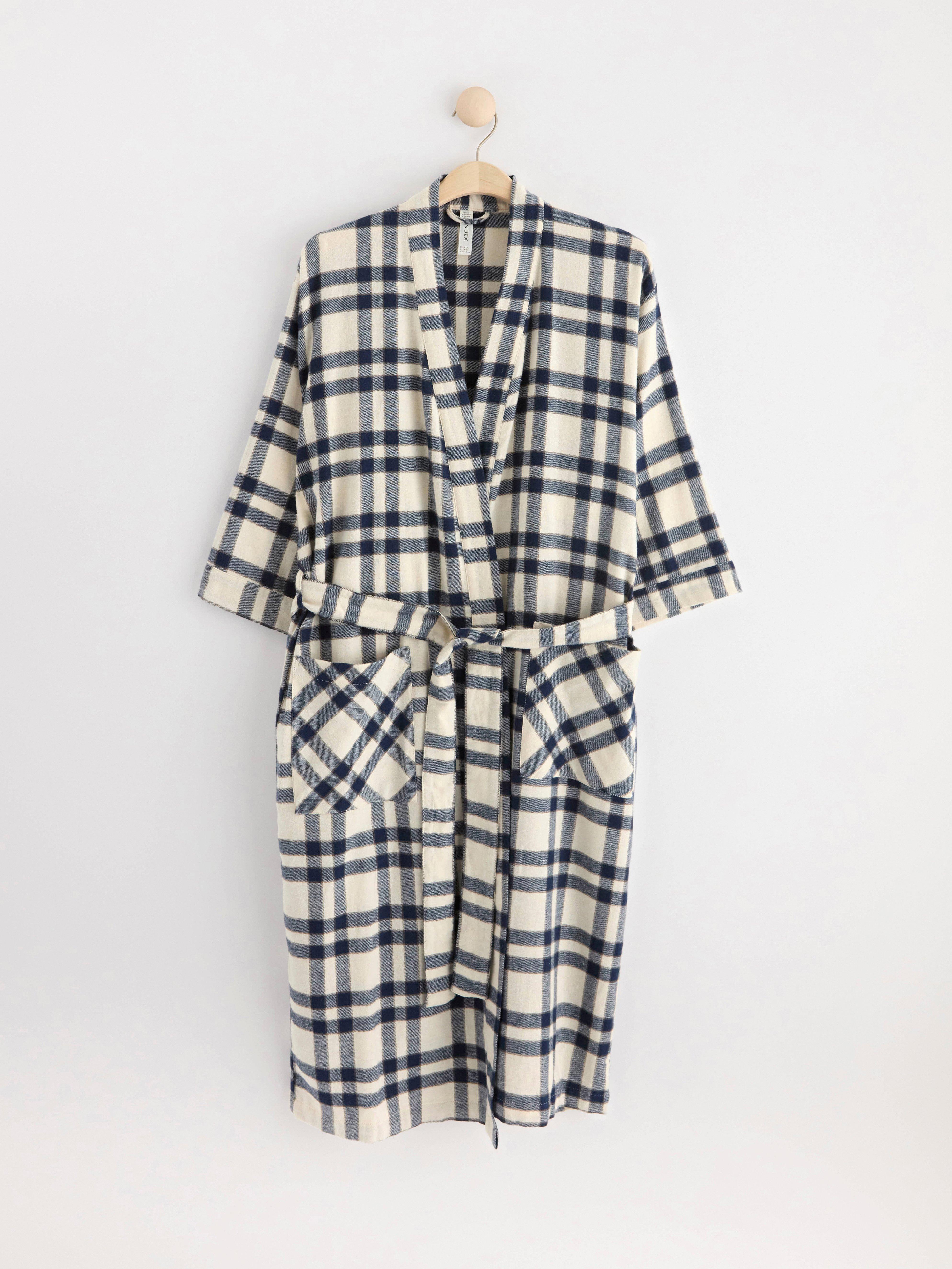 Robe in flannel Navy