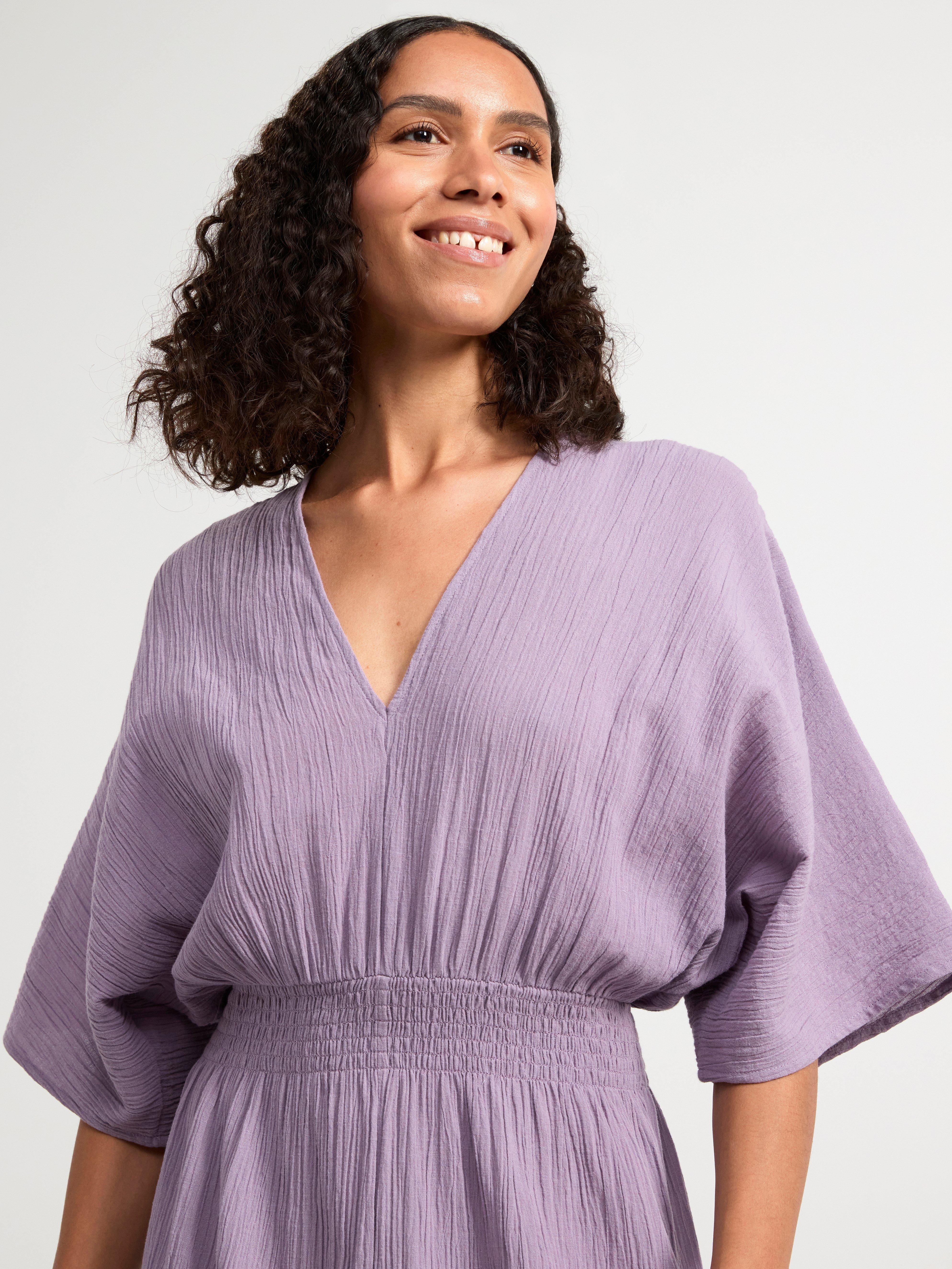 Short sleeve maxi dress Dusty Lilac