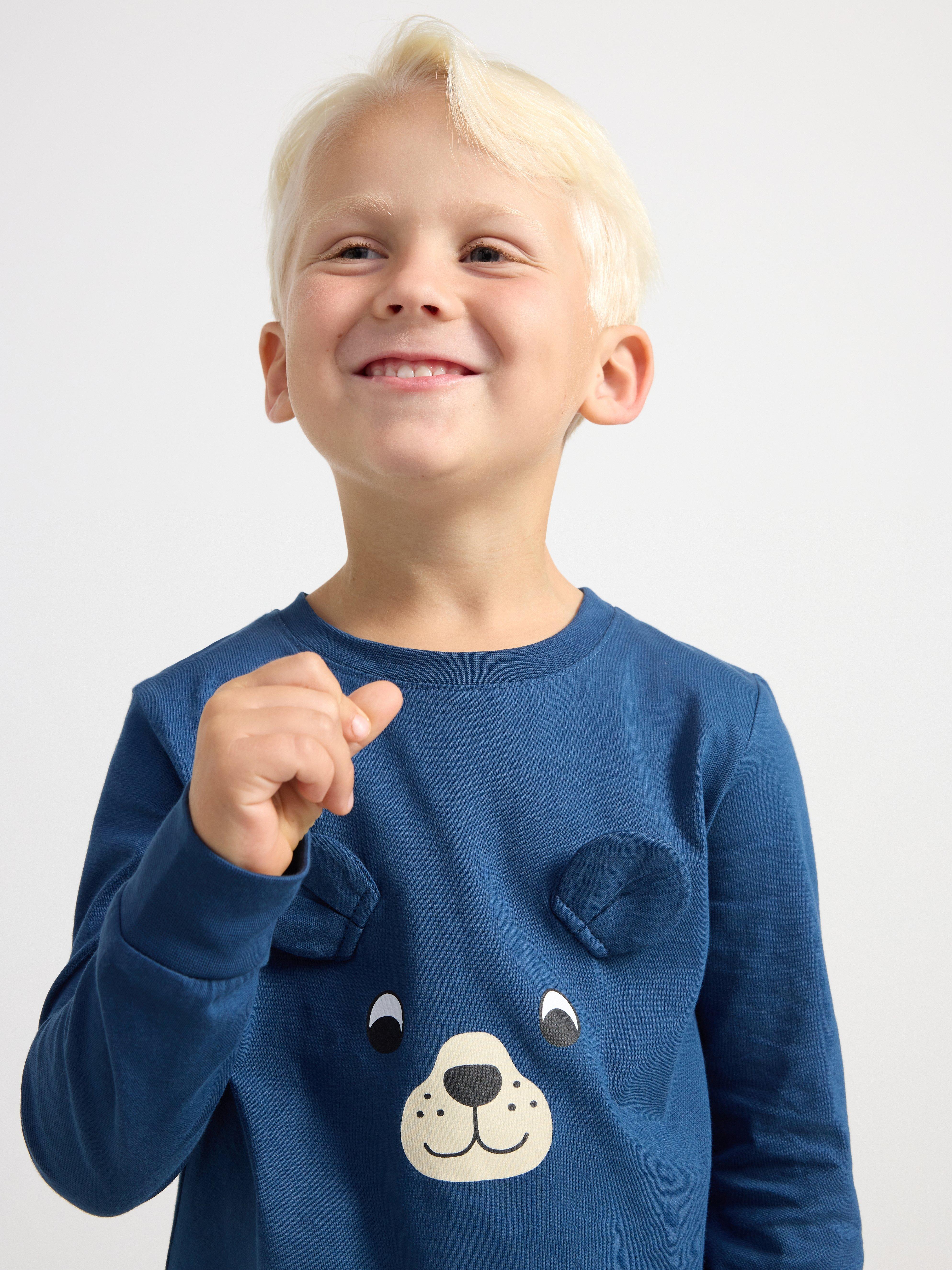 Pyjama set with animals Dark Dusty Blue