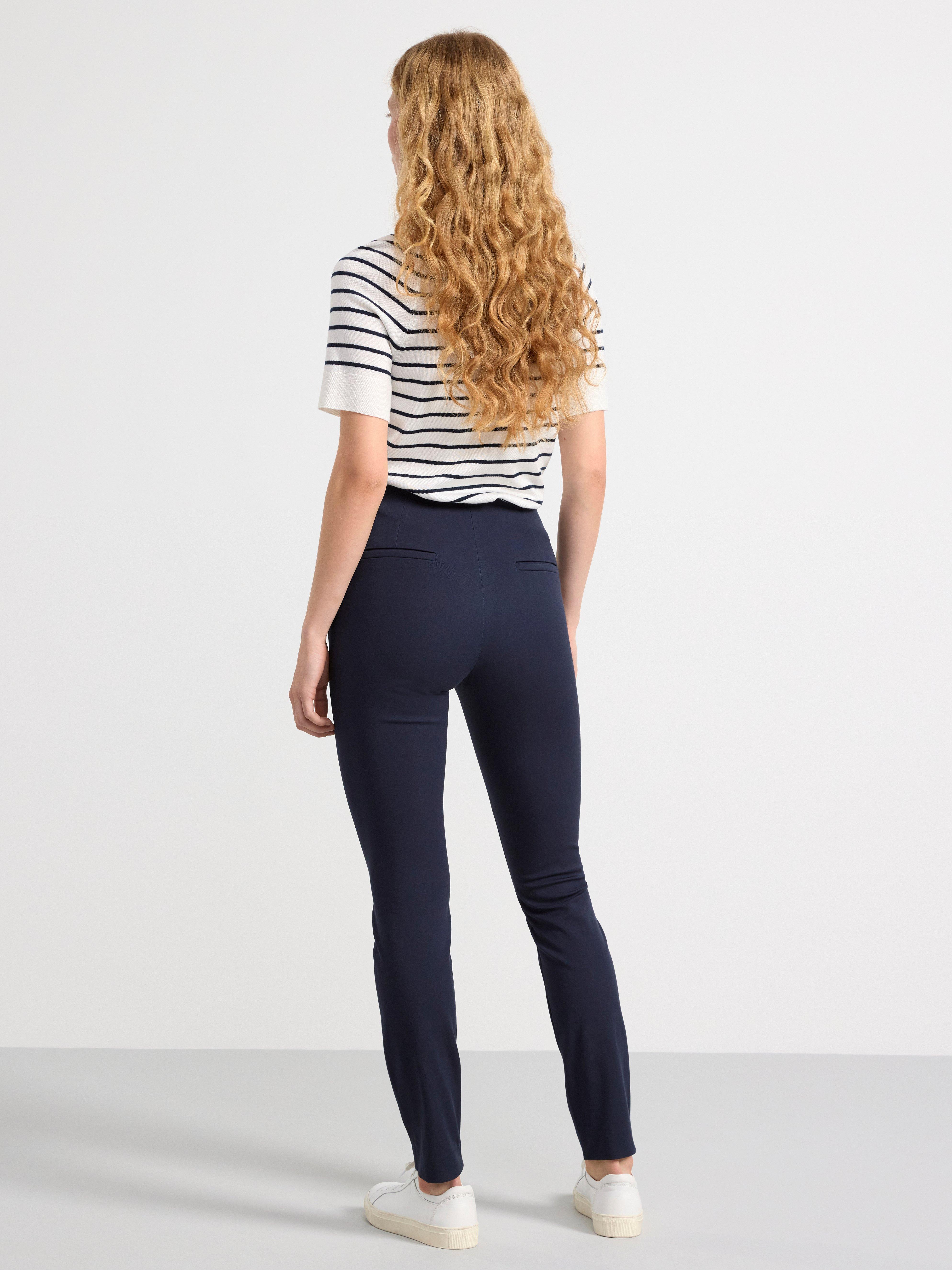 JONNA Slim high waist trousers Dark Navy