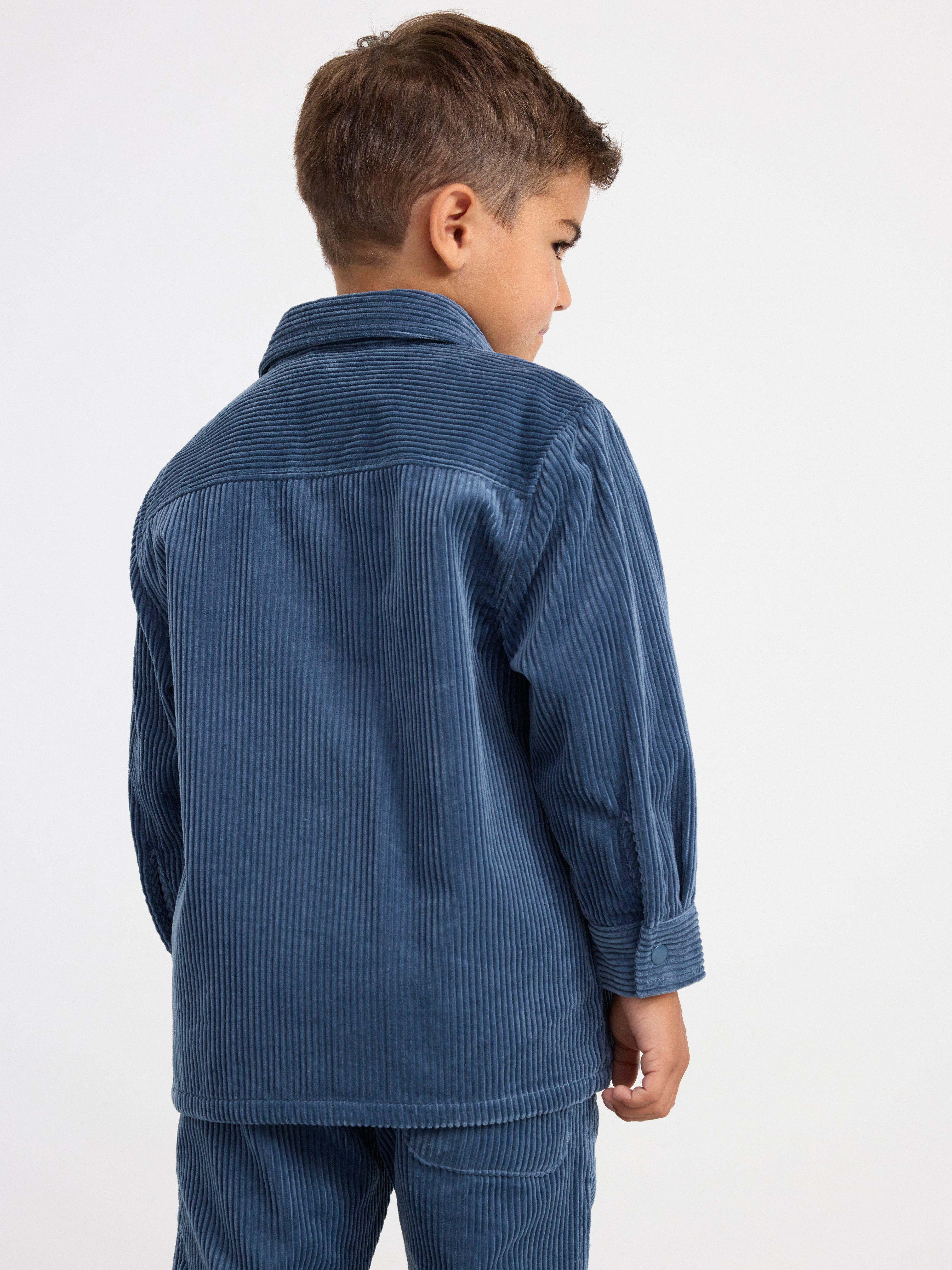 Corduroy shirt Dark Dusty Blue