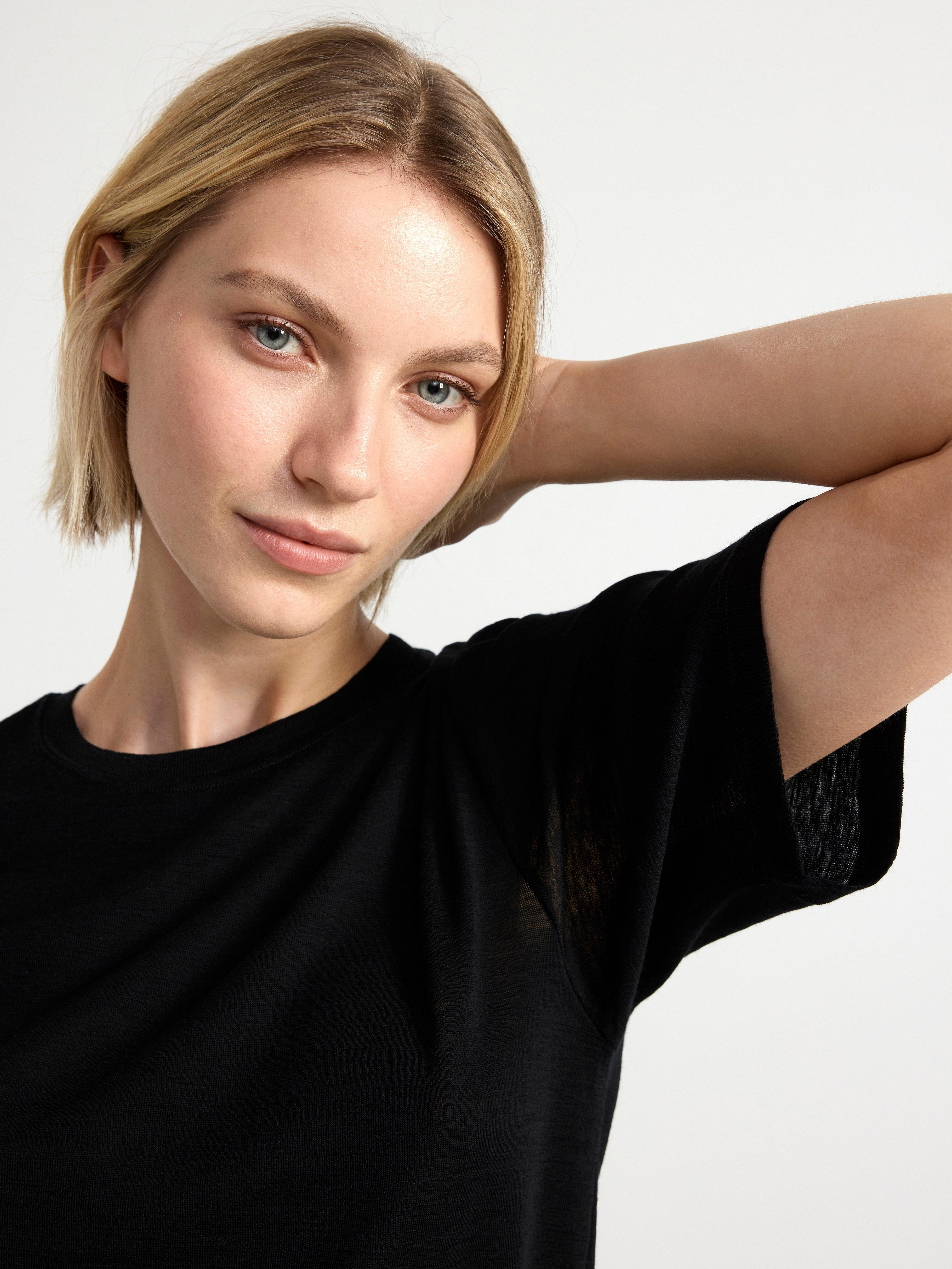 T-shirt in merino wool Black