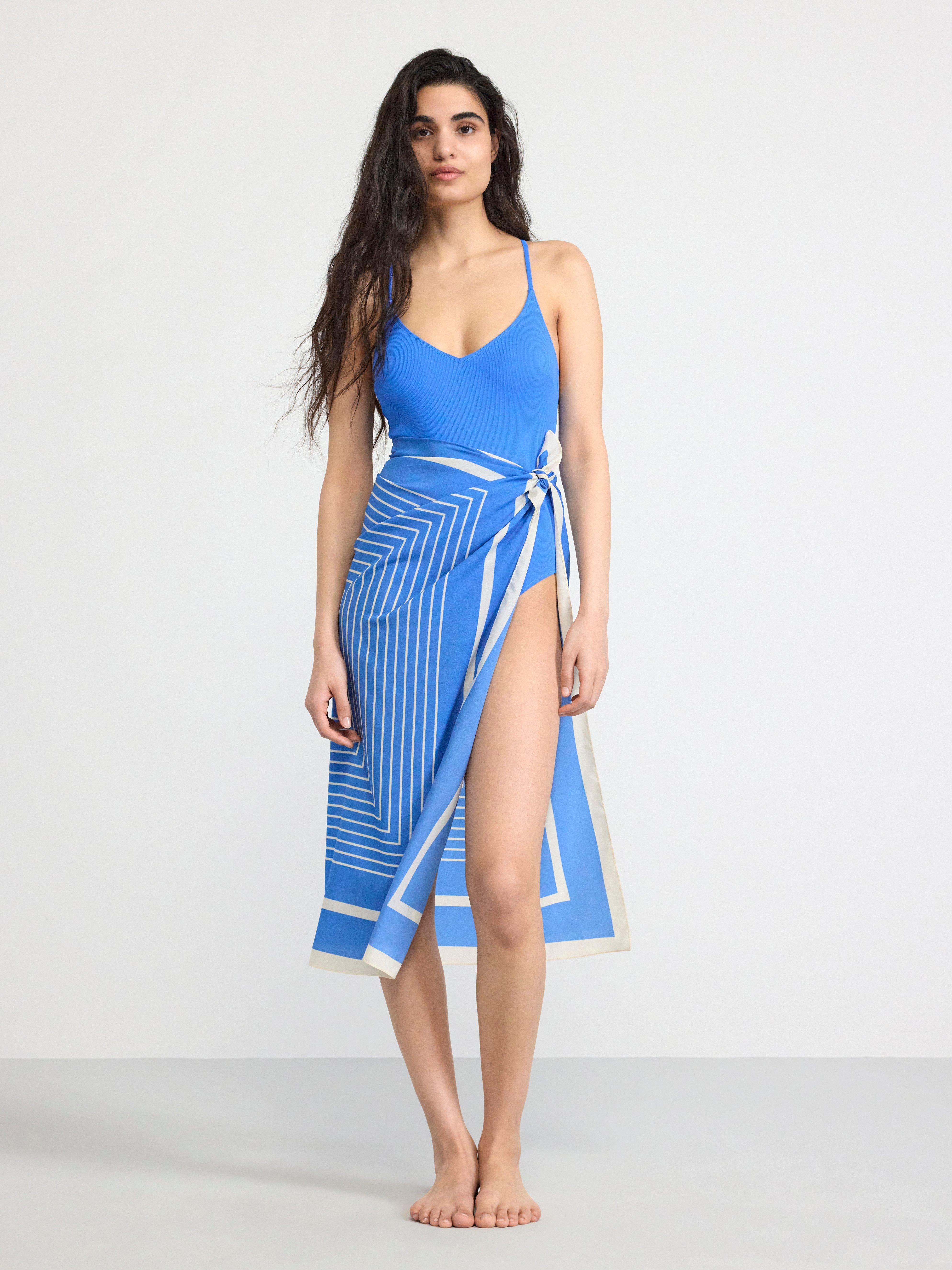 Ribbed swimsuit Blue