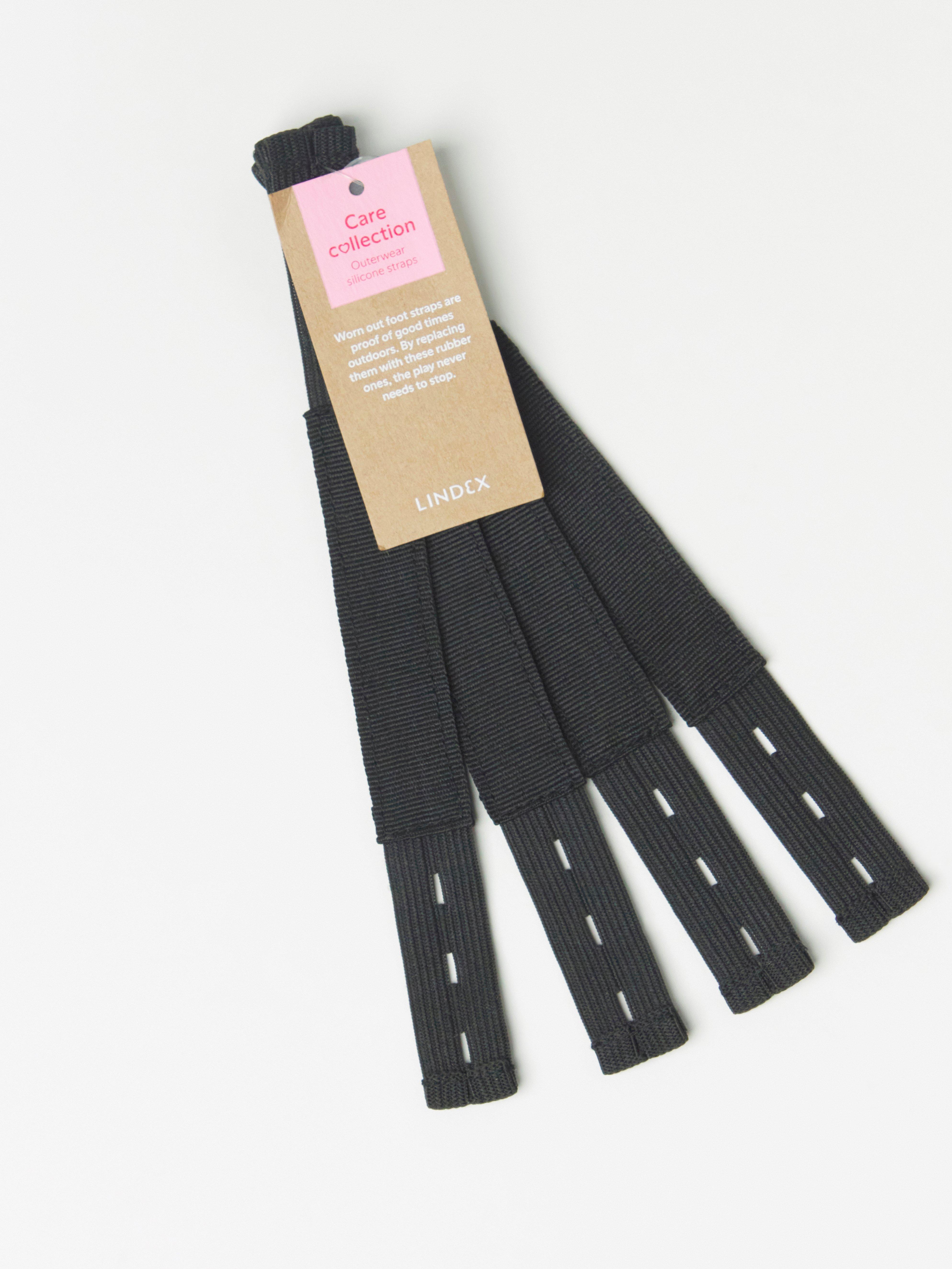 Extra Elastic Foot Strap, 4-pieces Black