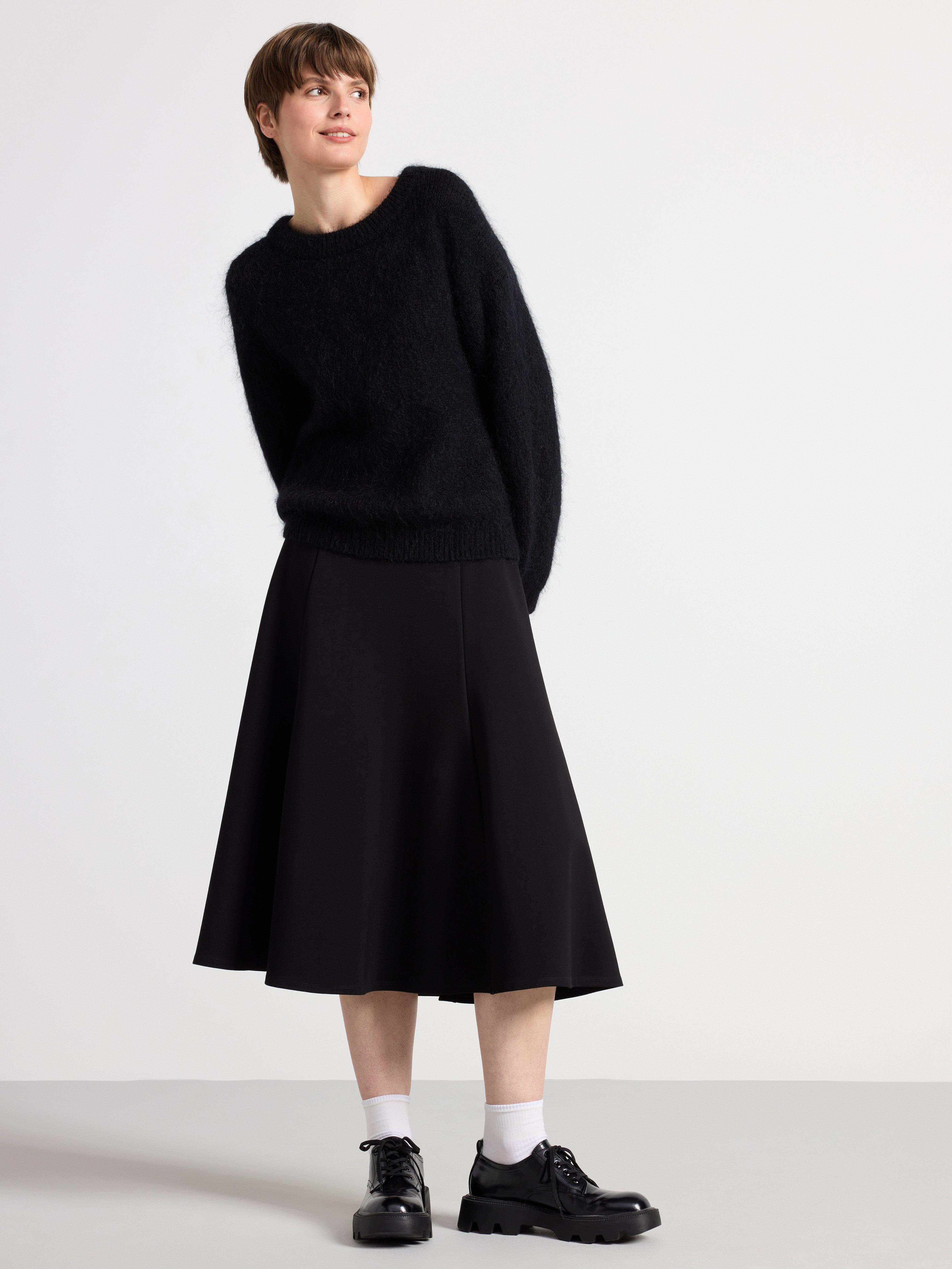 Knitted jumper in mohair blend Black