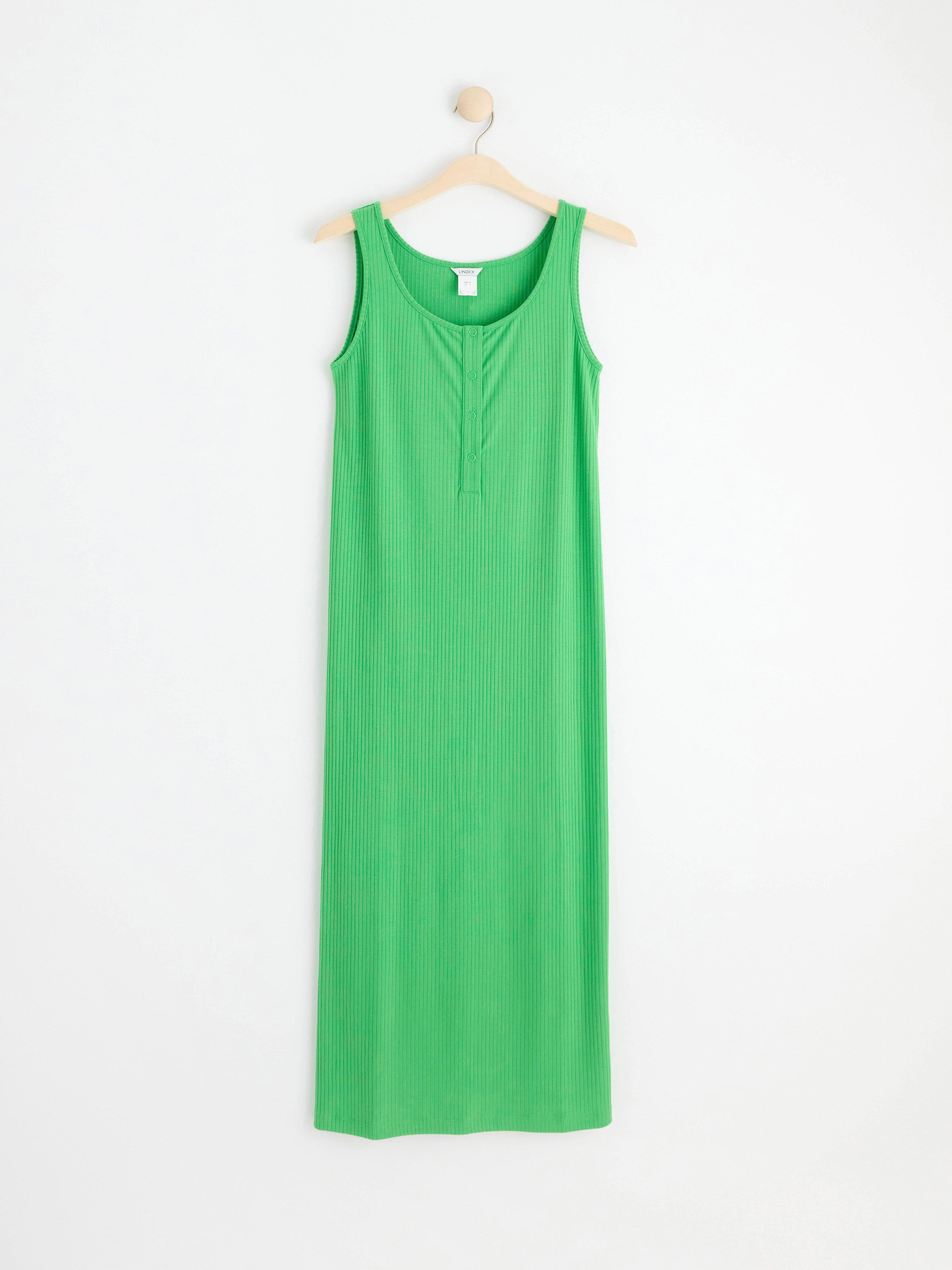 MOM Ribbed jersey dress Green