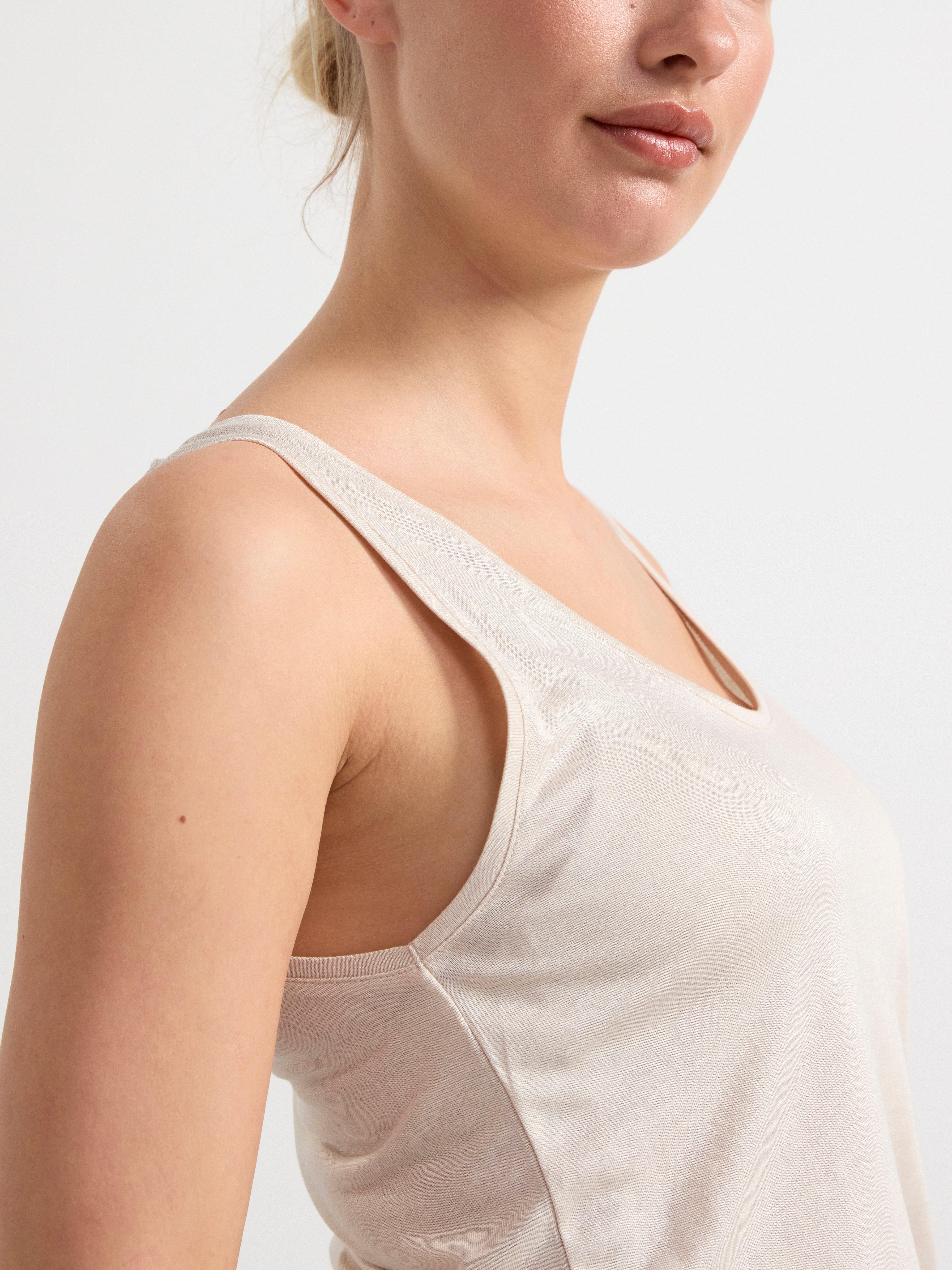 Viscose tank top Light Beige