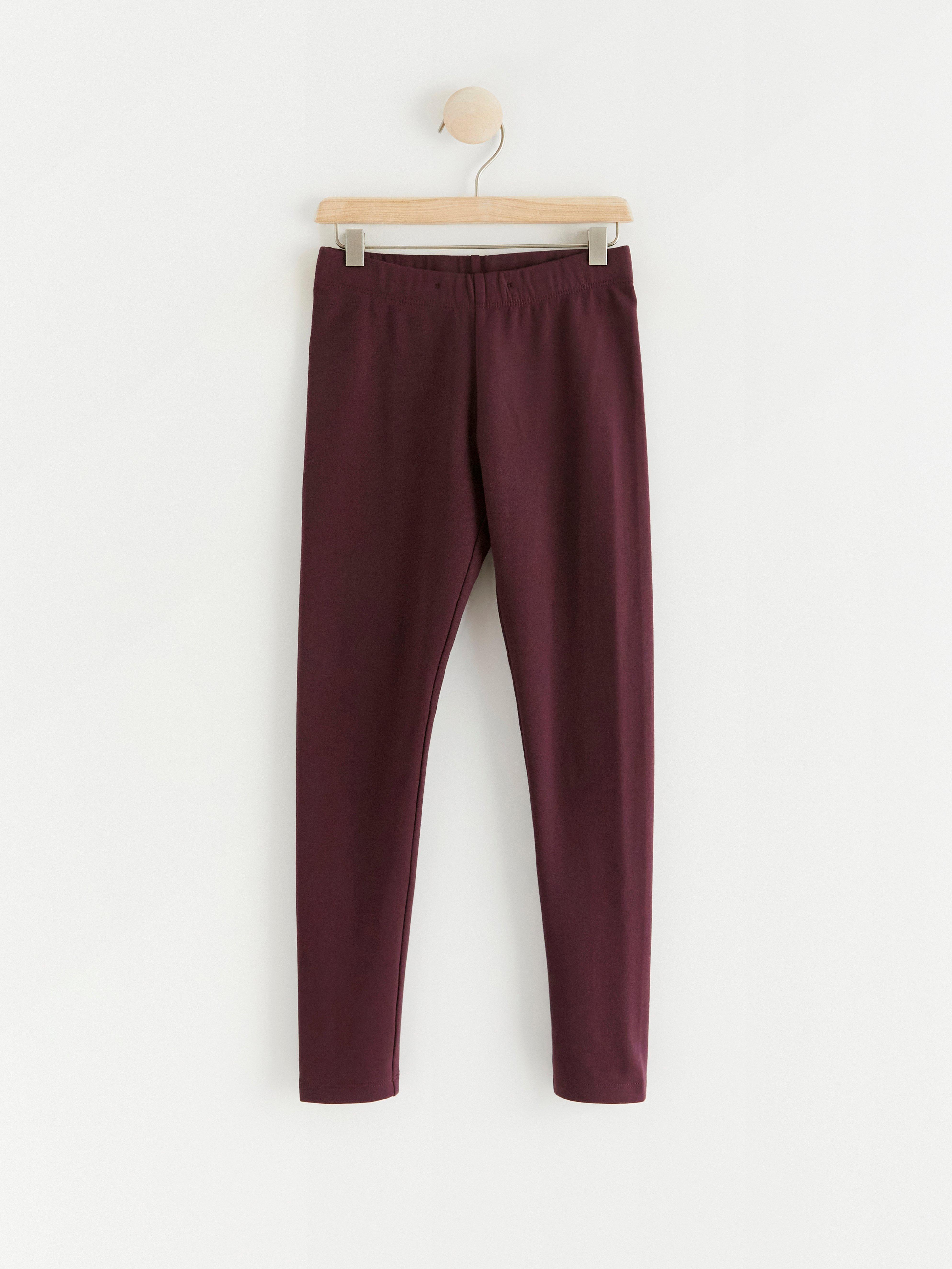 Extra durable leggings with brushed inside Dark Lilac