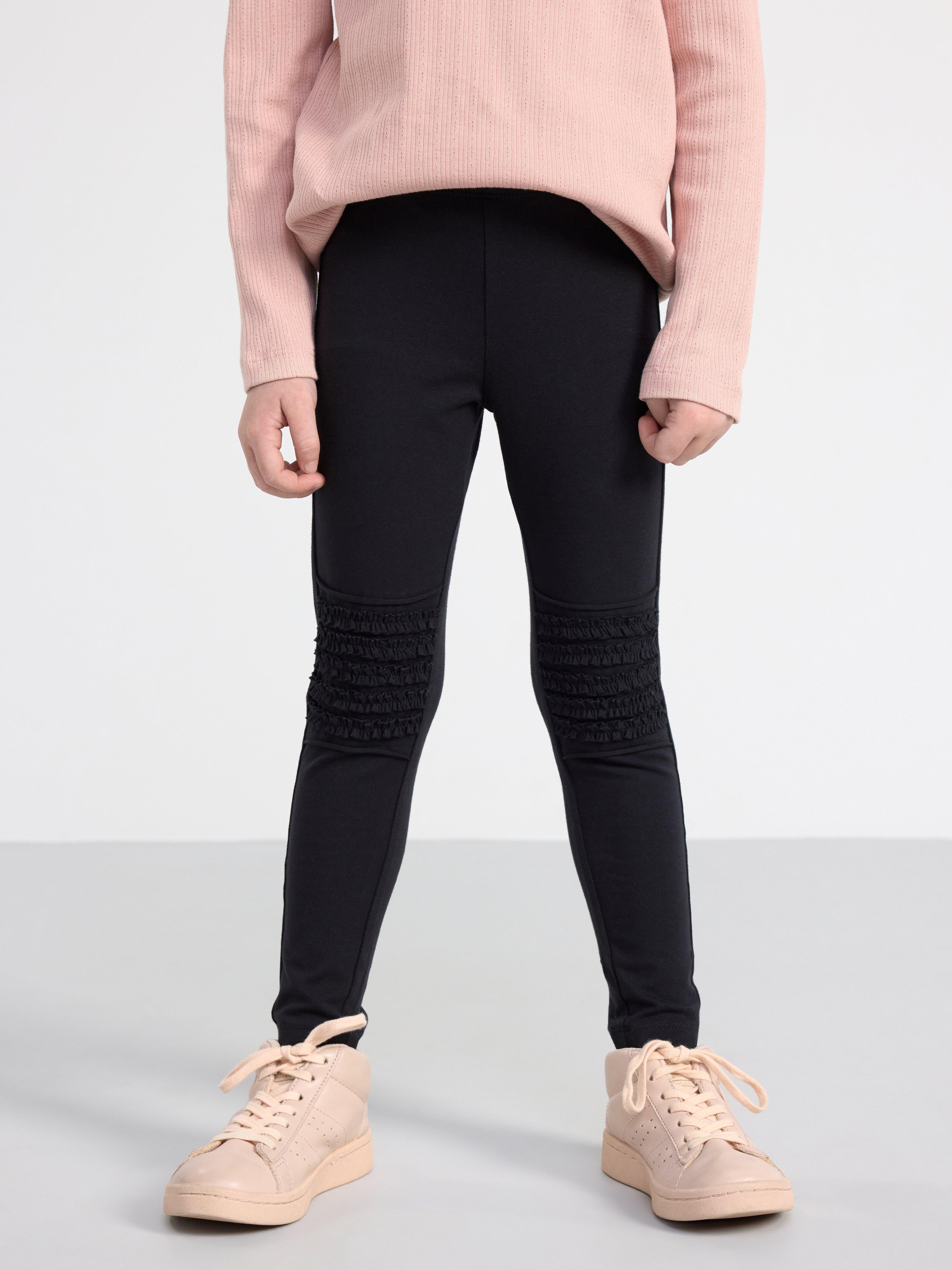 2-pack Leggings with frill Dusty Pink