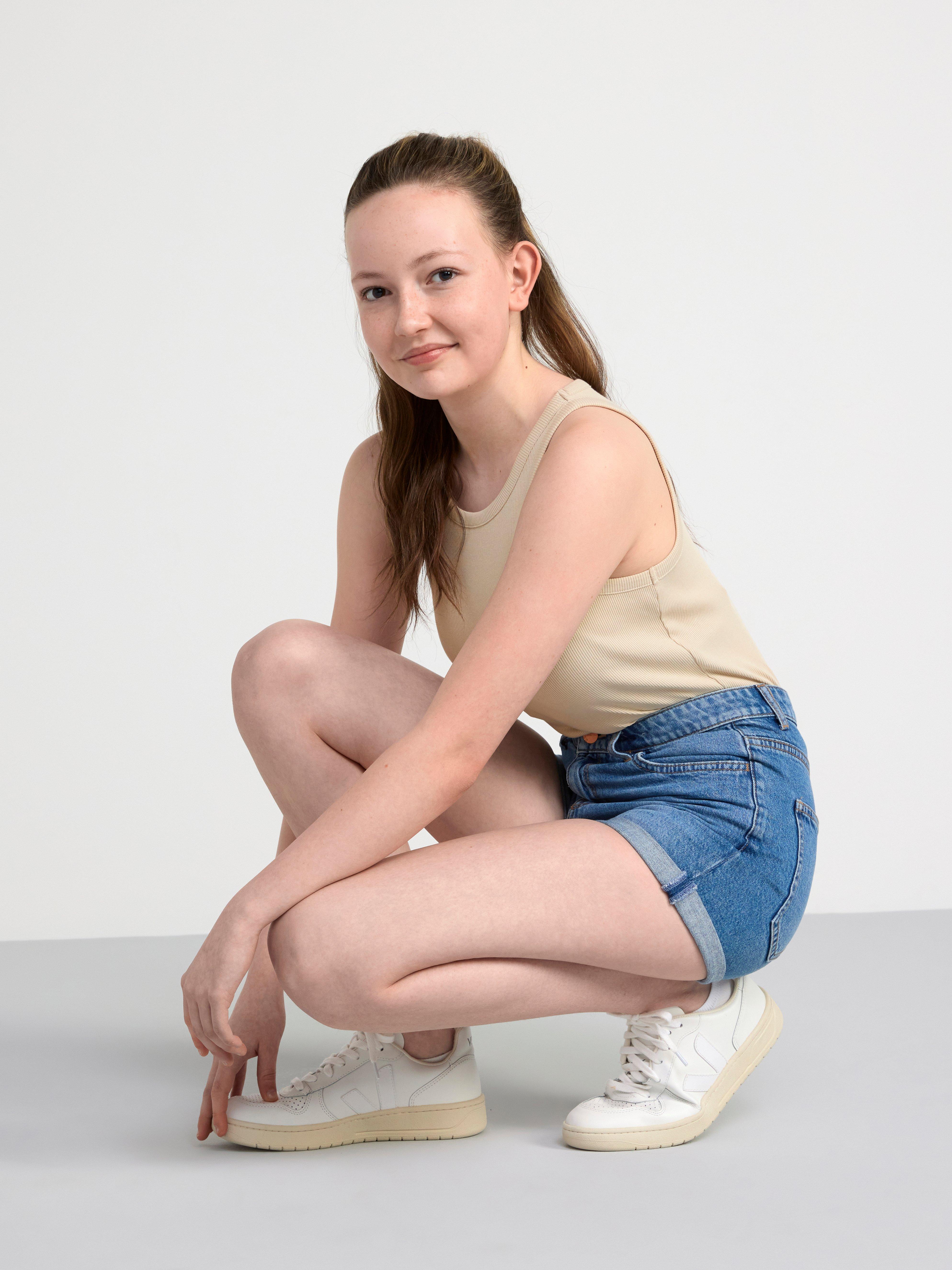 Ribbed tank top Light Beige