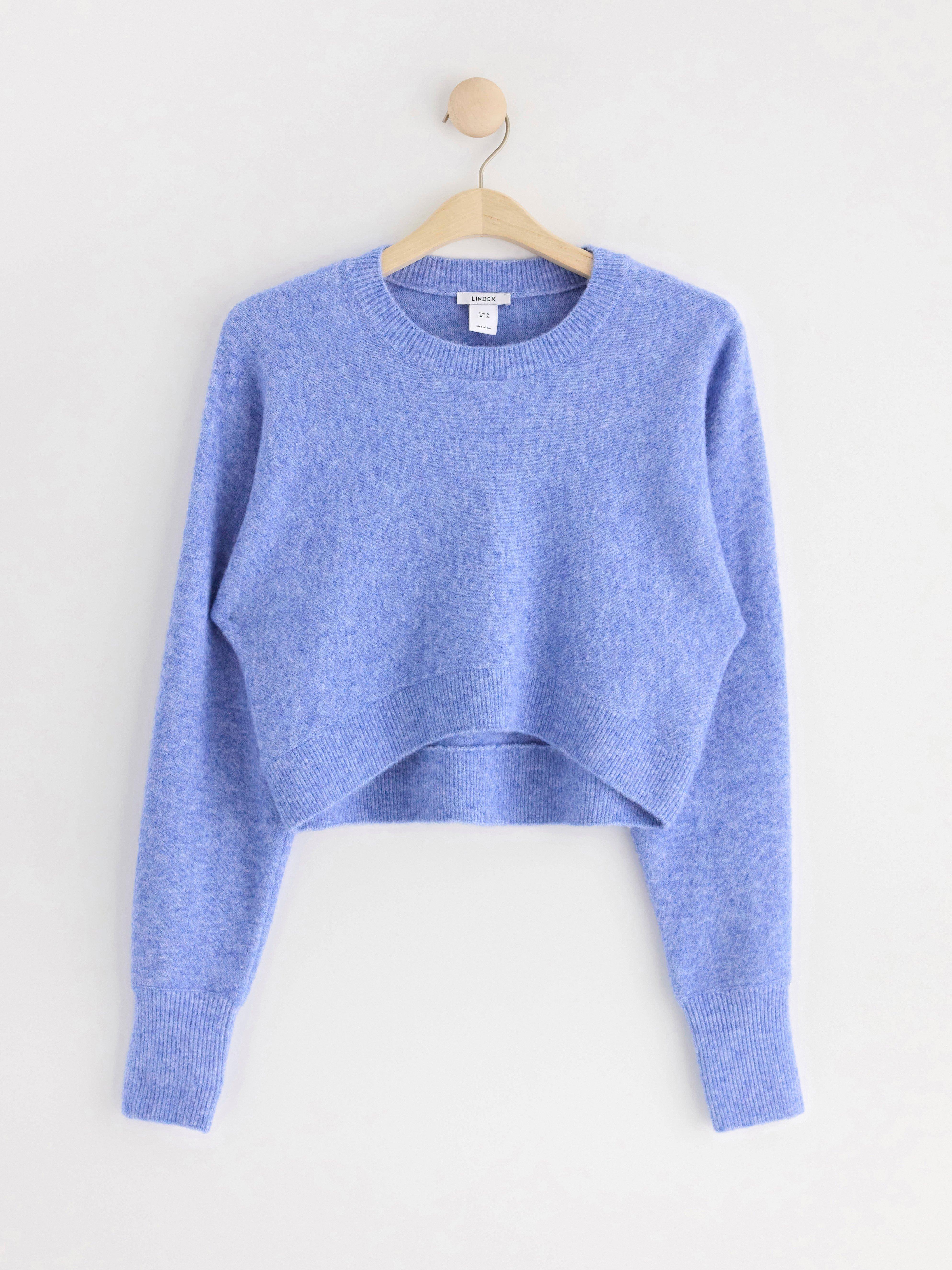 MOM Cropped jumper blue