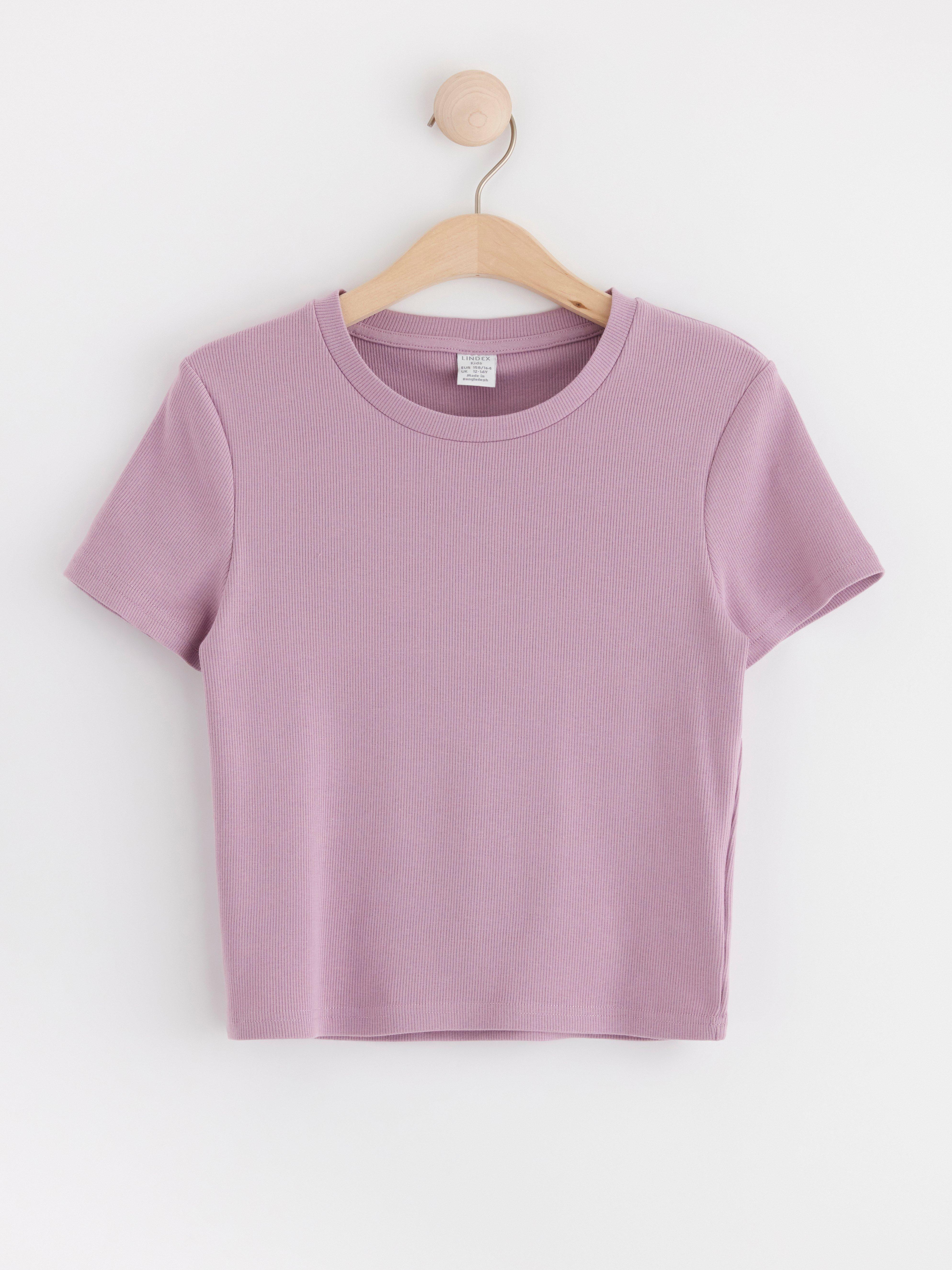 Ribbed cropped top Light Lilac
