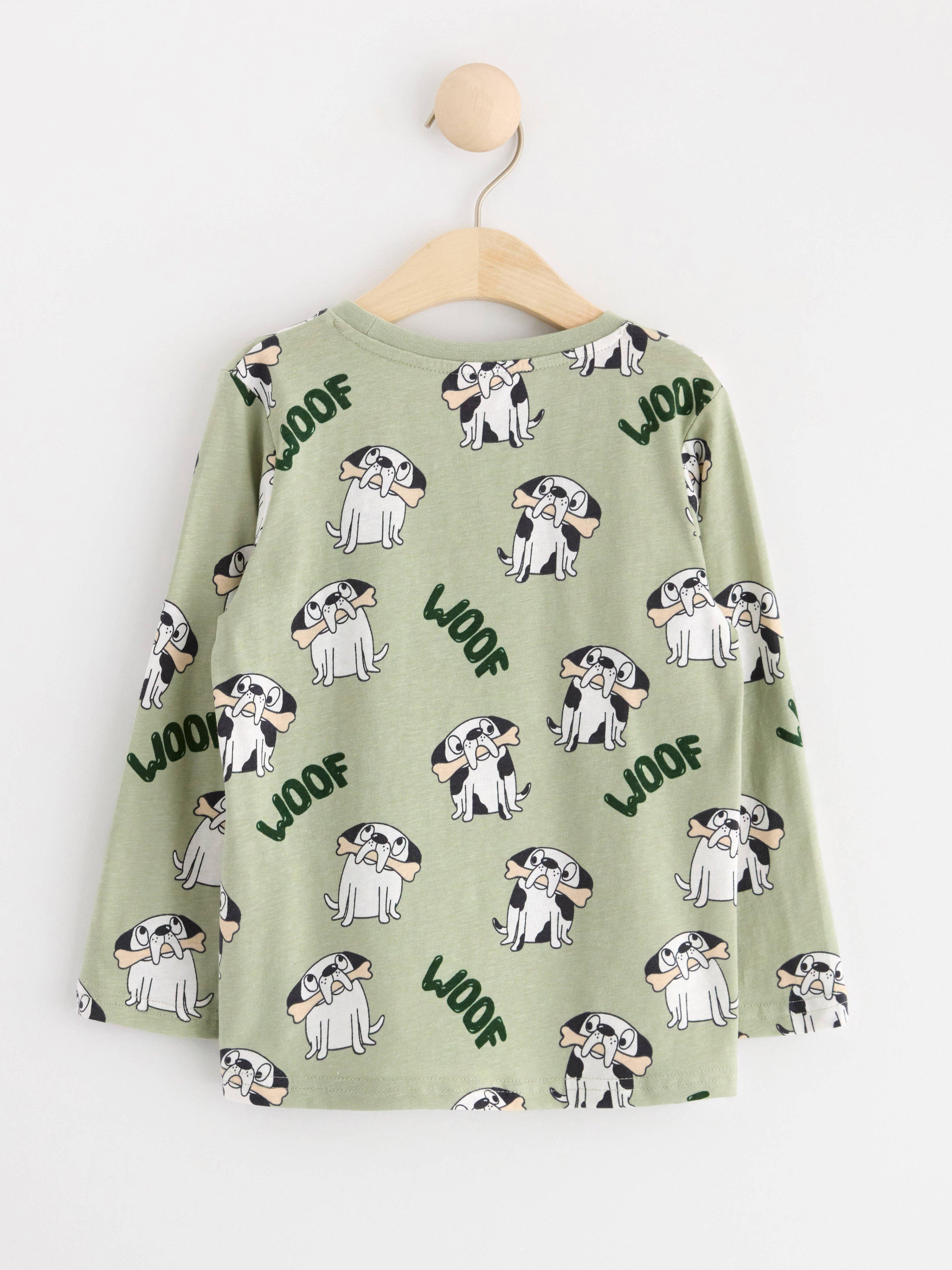 Top with dogs Dusty Green