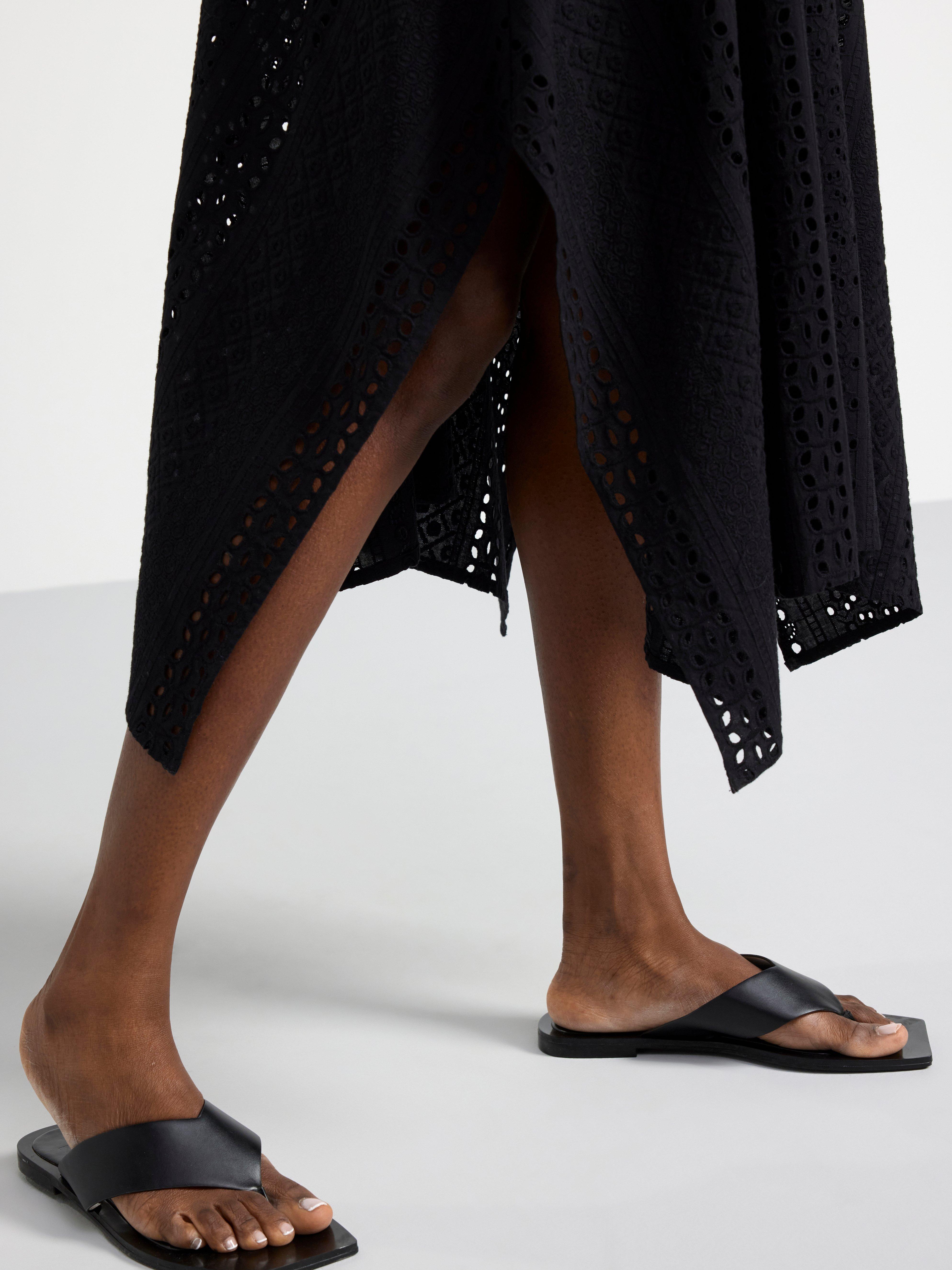 Broderie anglaise dress Black