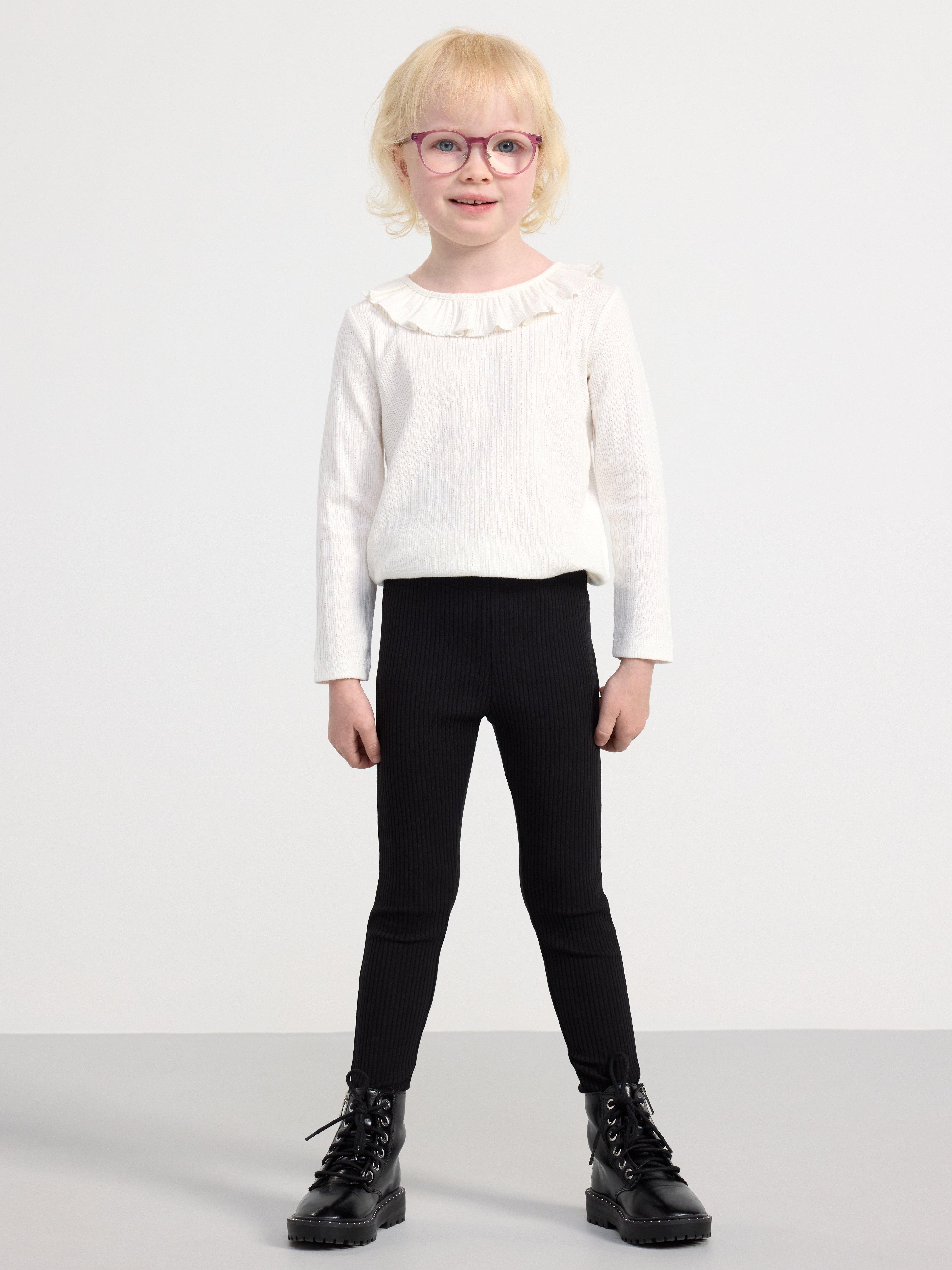 Leggings ribbed Black