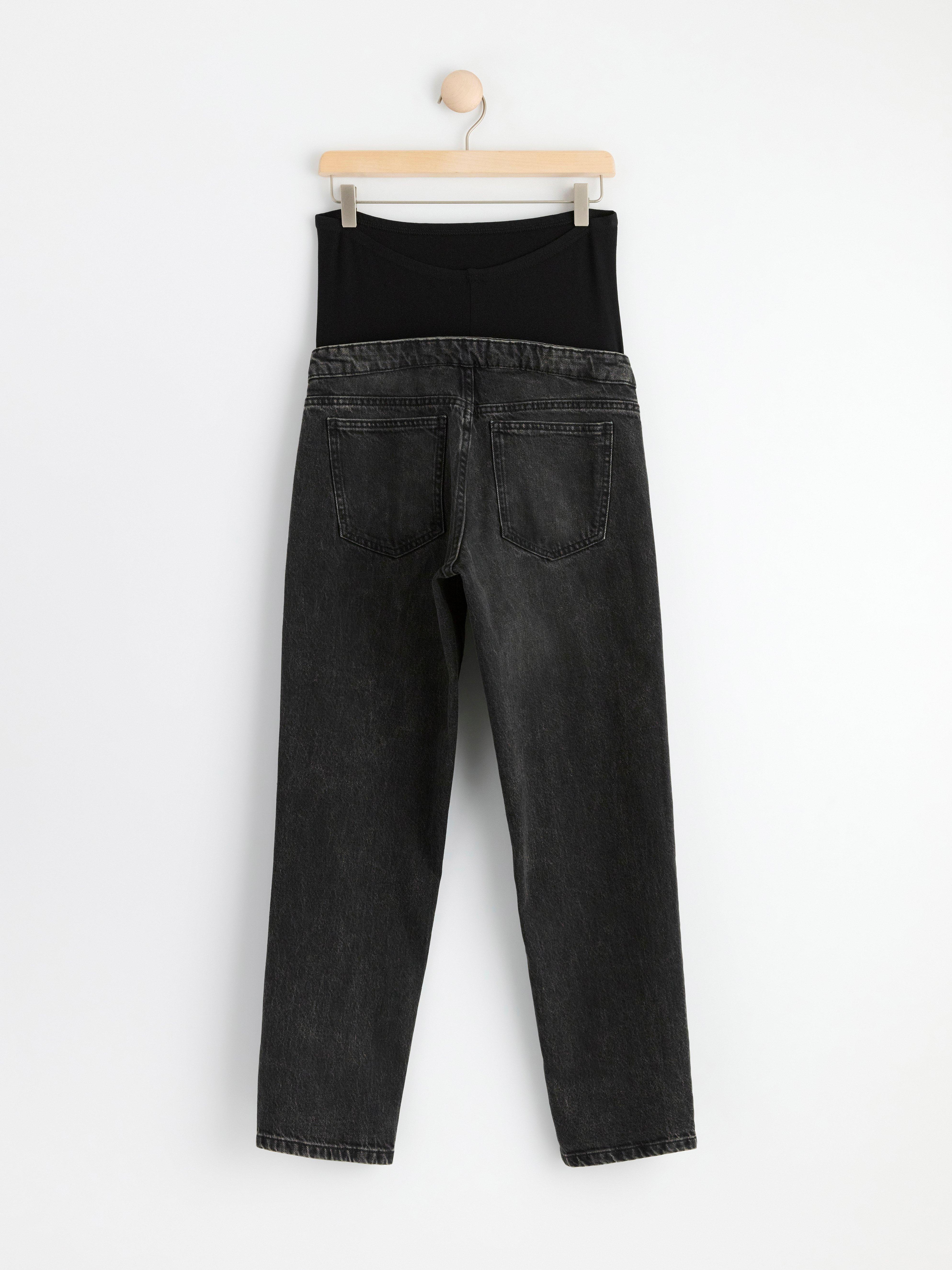 MOM Straight cropped jeans Black