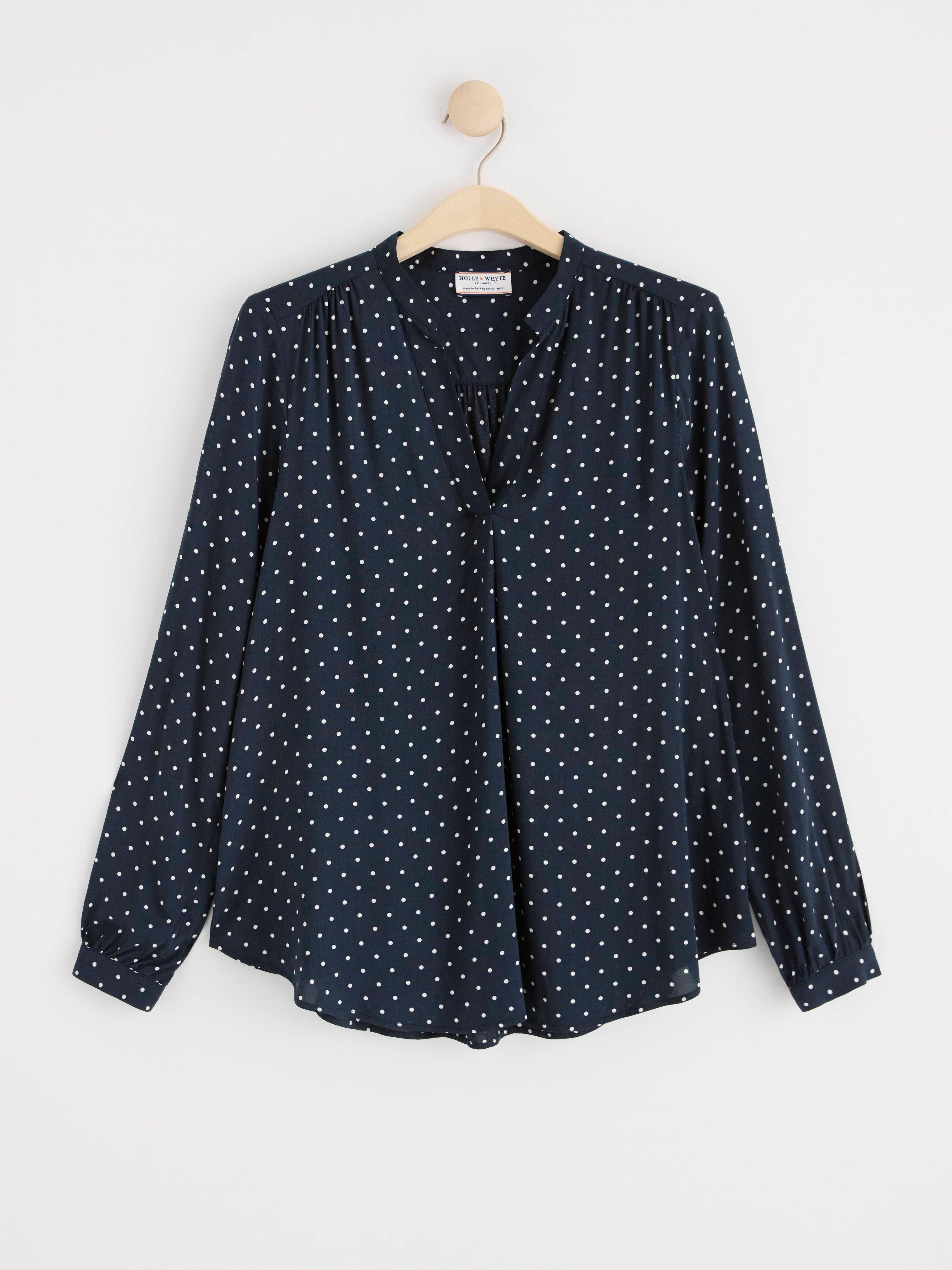 Long sleeve blouse Dark Navy