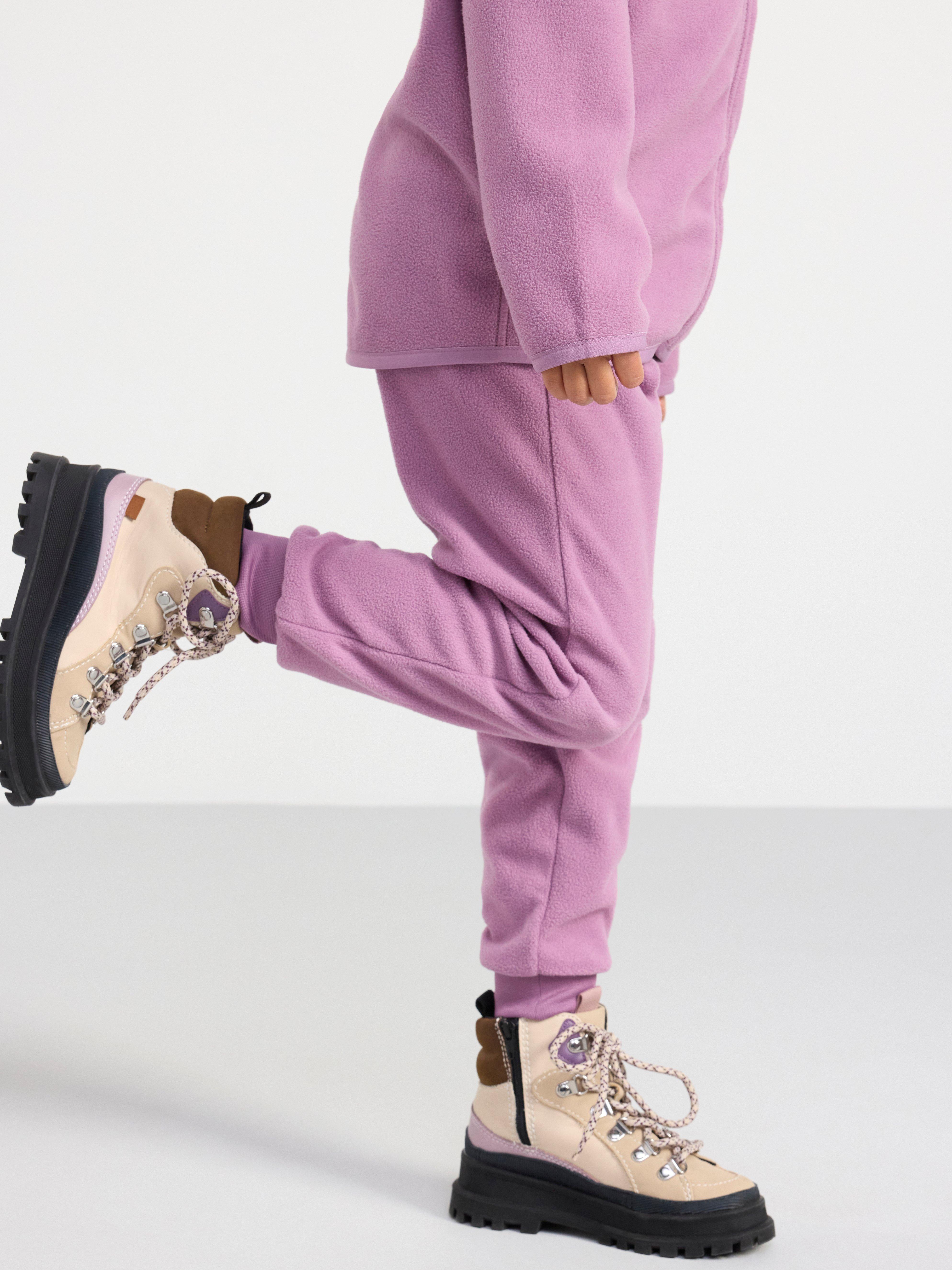 FIX Trousers in fleece Light Dusty Lilac