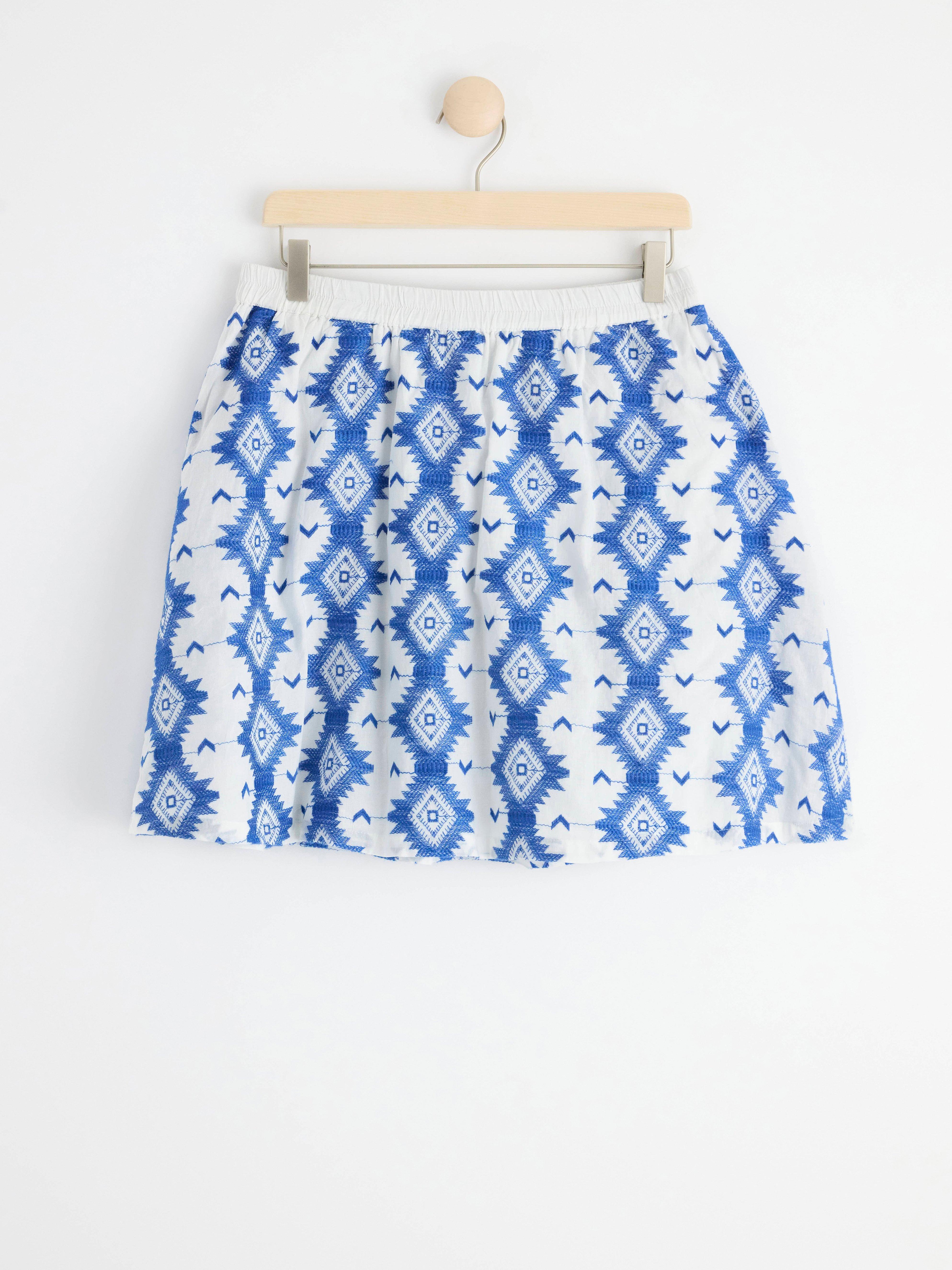 Skirt with embroidered pattern Off White