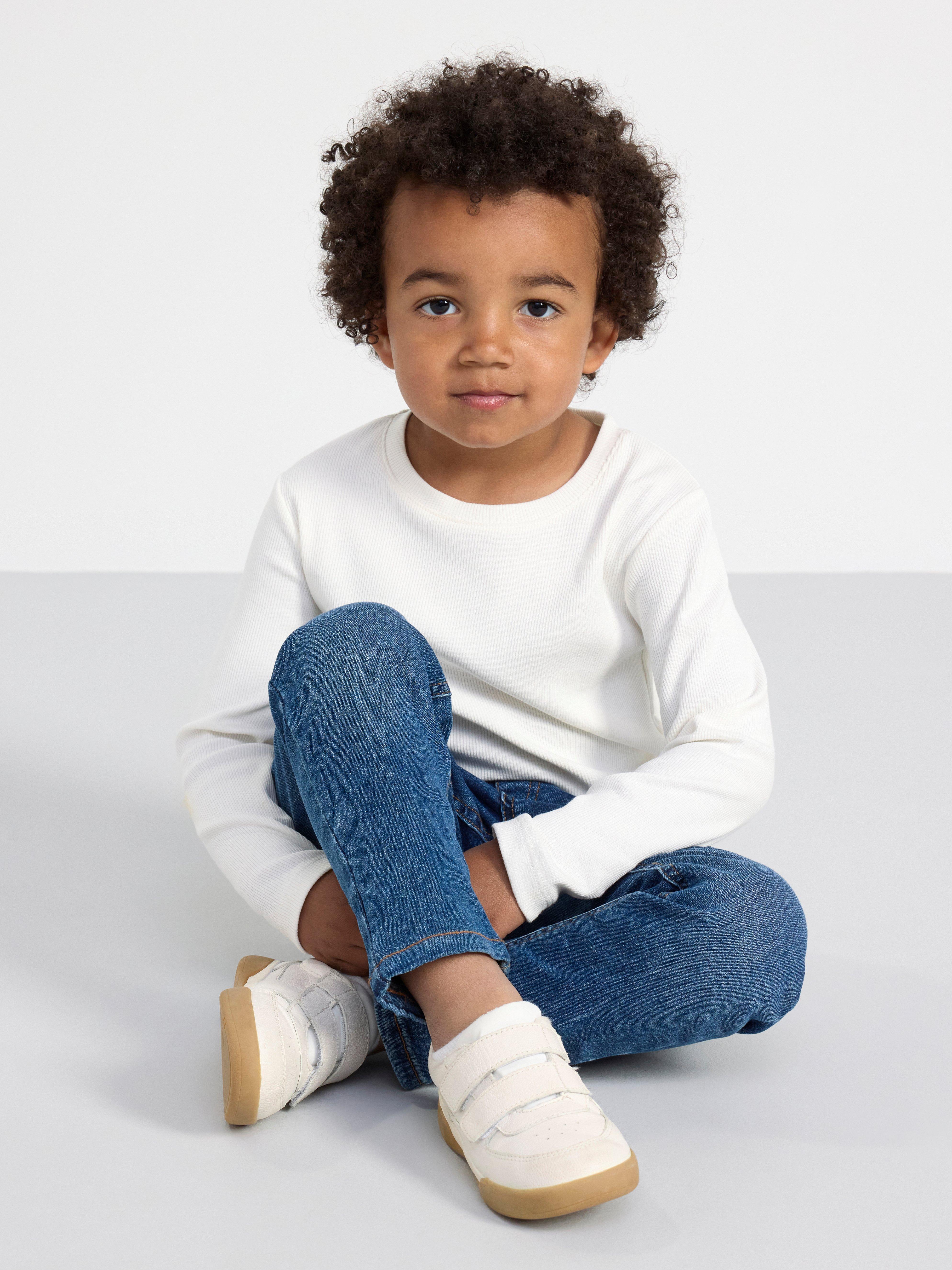 STURE Straight regular waist pull-up jeans Denim